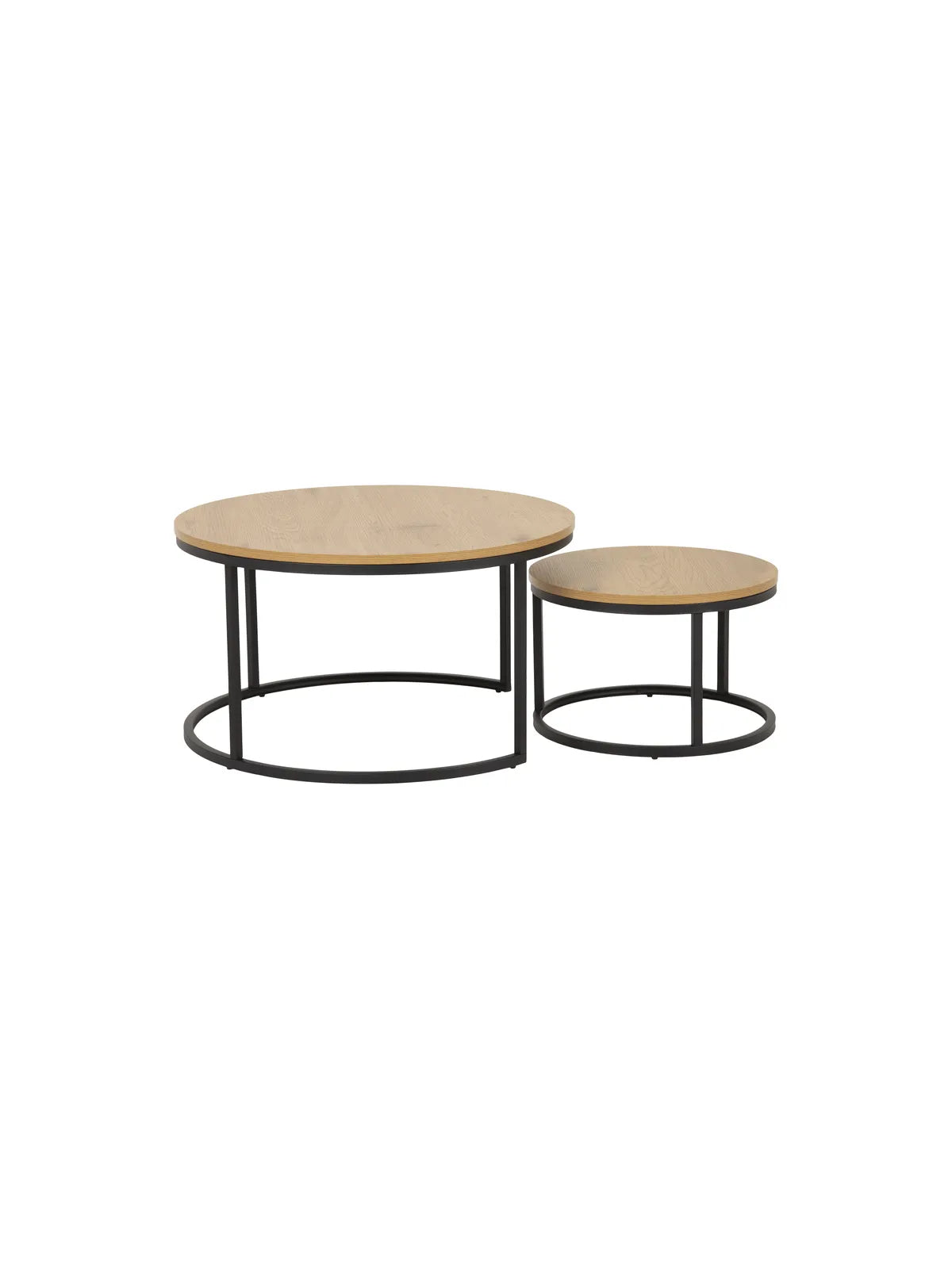 Runder Melamin Couchtisch Spiro Wildeiche