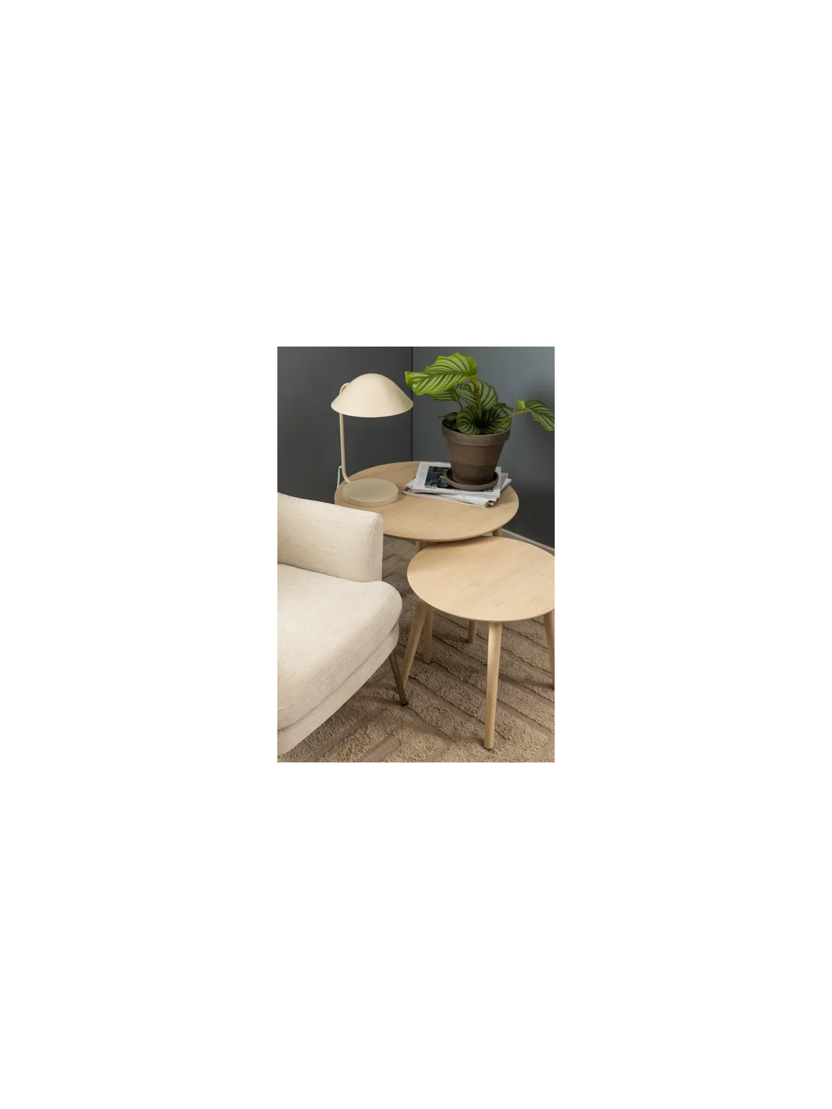 Runder Bambus Couchtisch Roslin Bambus