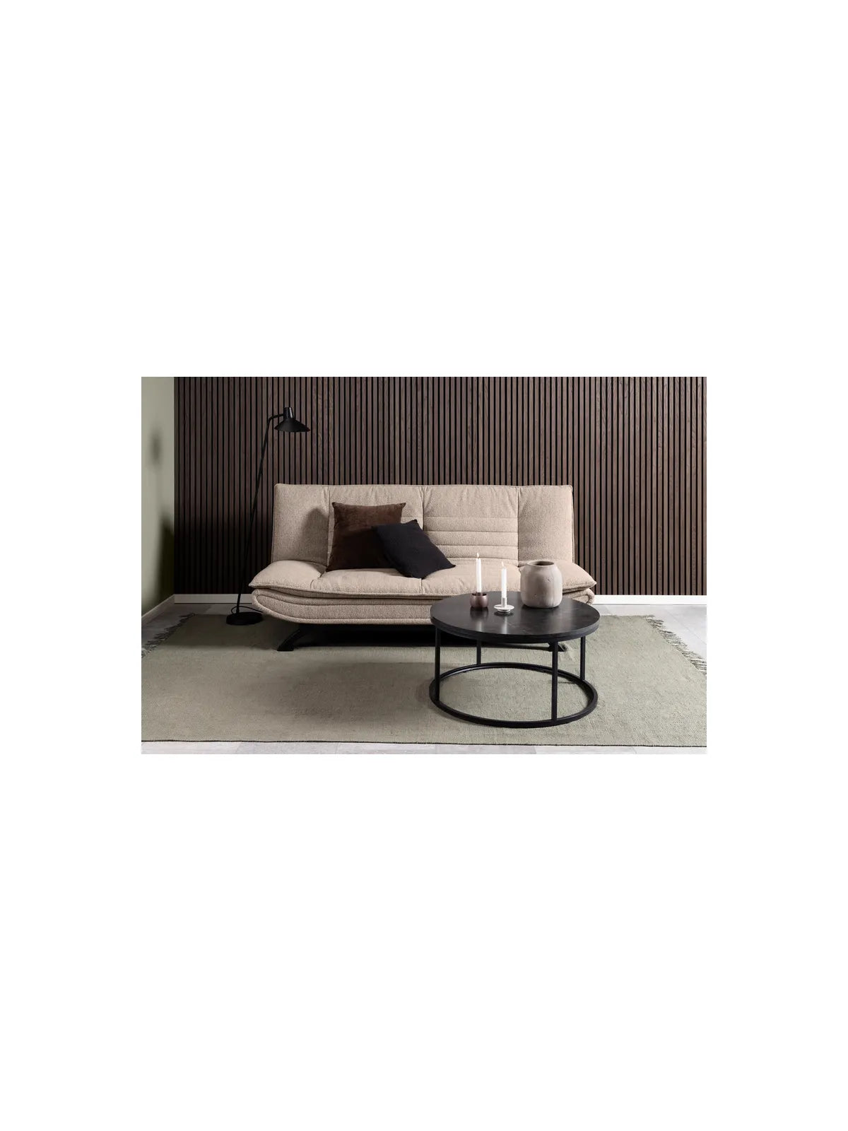 Runder Melamin Couchtisch Spiro Schwarz