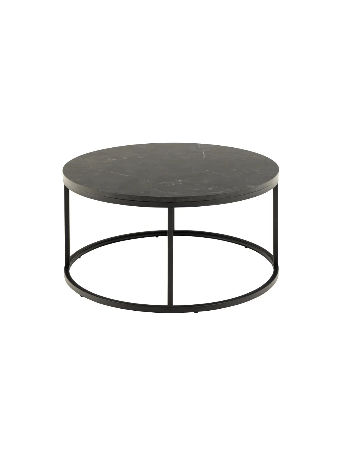 Runder Melamin Couchtisch Spiro Schwarz
