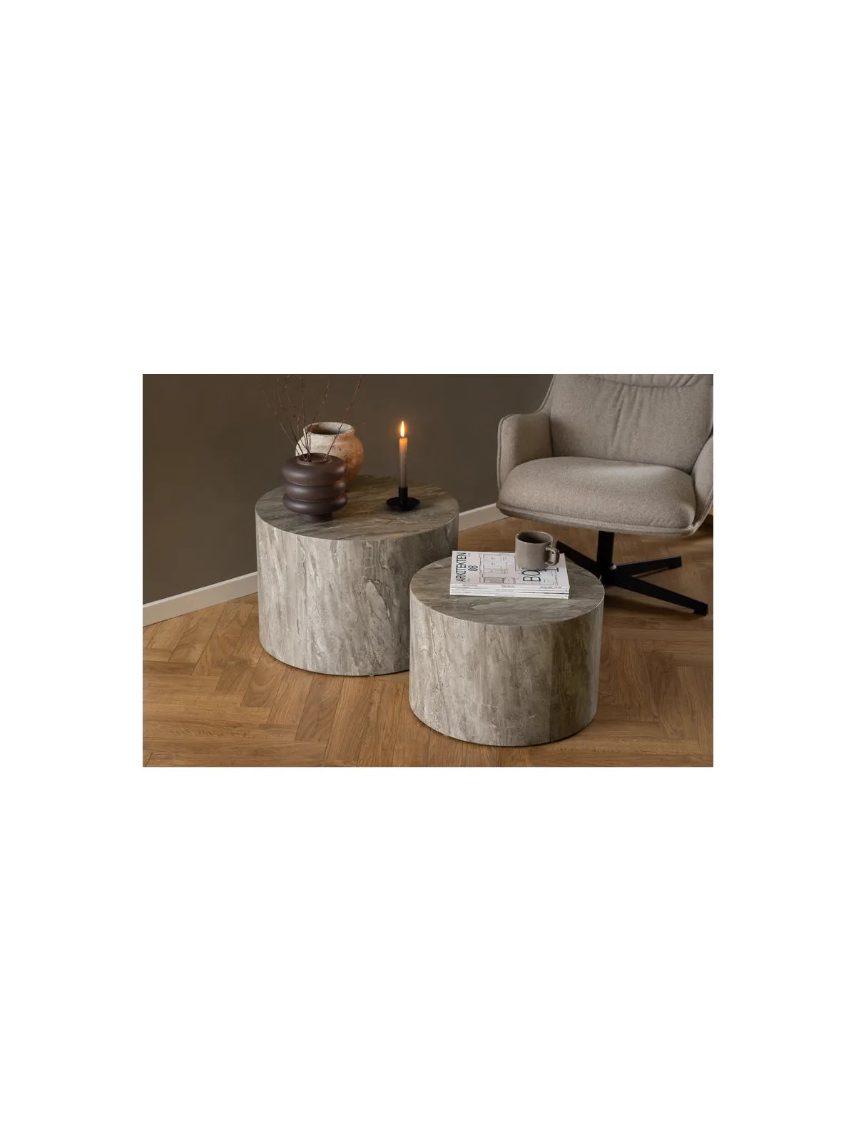 Dice Couchtisch Grau Marmor River Rau Papier