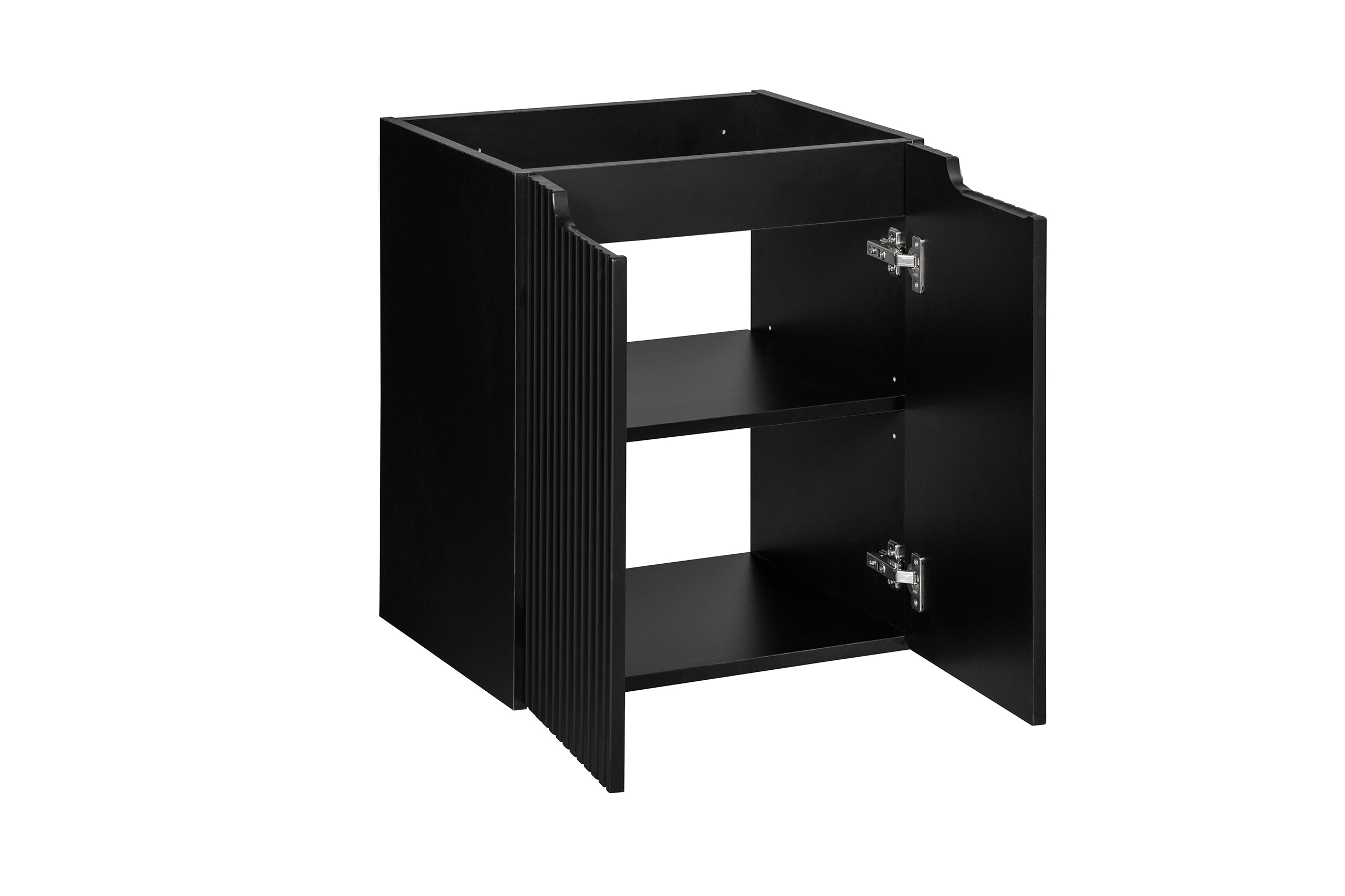 Nova Unterschrank für Waschbecken, 50 cm, 2 Türen Schwarz Matt