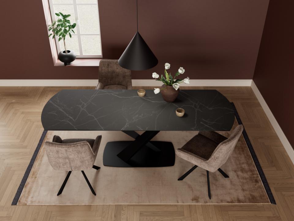 Morella – Ausziehbarer Design-Esstisch in ovaler Eleganz