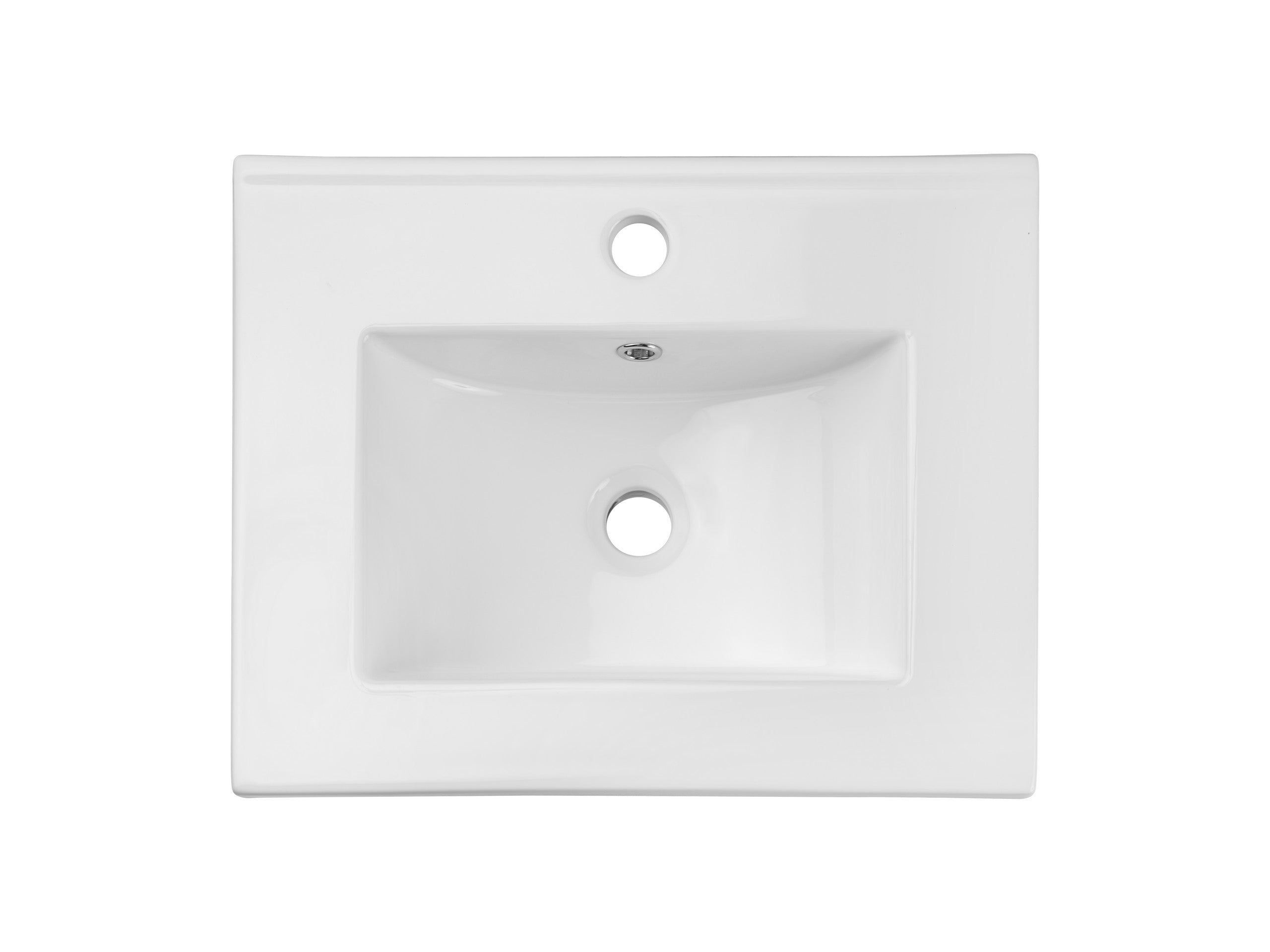 Um-2050Rb Einzelbecken-Möbelwaschtisch, 50 cm Weiß glänzend