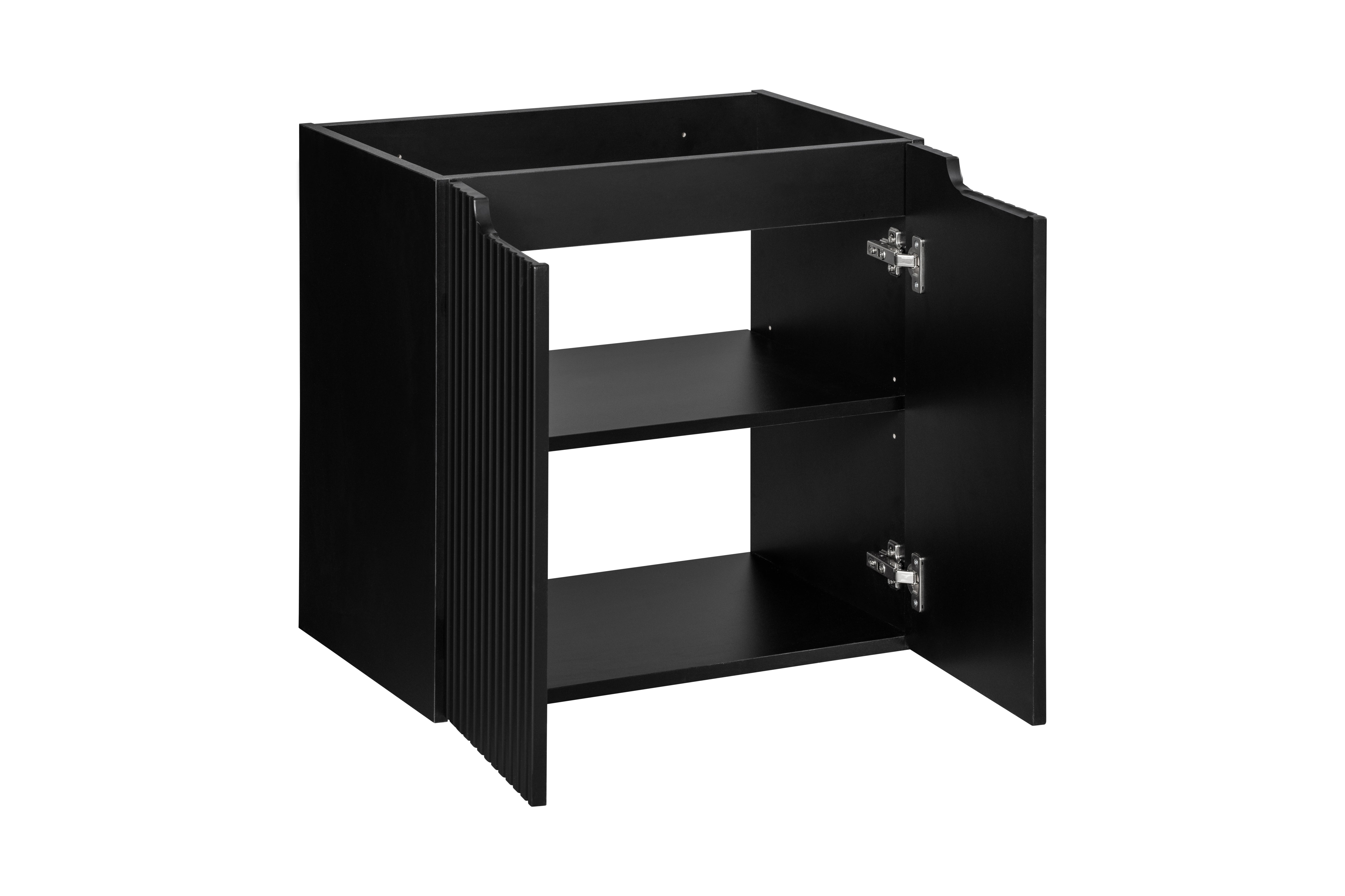 Nova Unterschrank für Waschbecken, 60 cm, 2 Türen Schwarz Matt