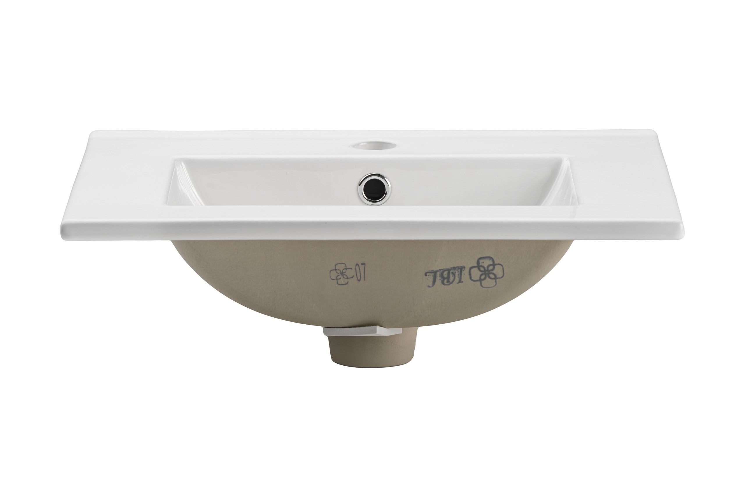 Um-2050Rb Einzelbecken-Möbelwaschtisch, 50 cm Weiß