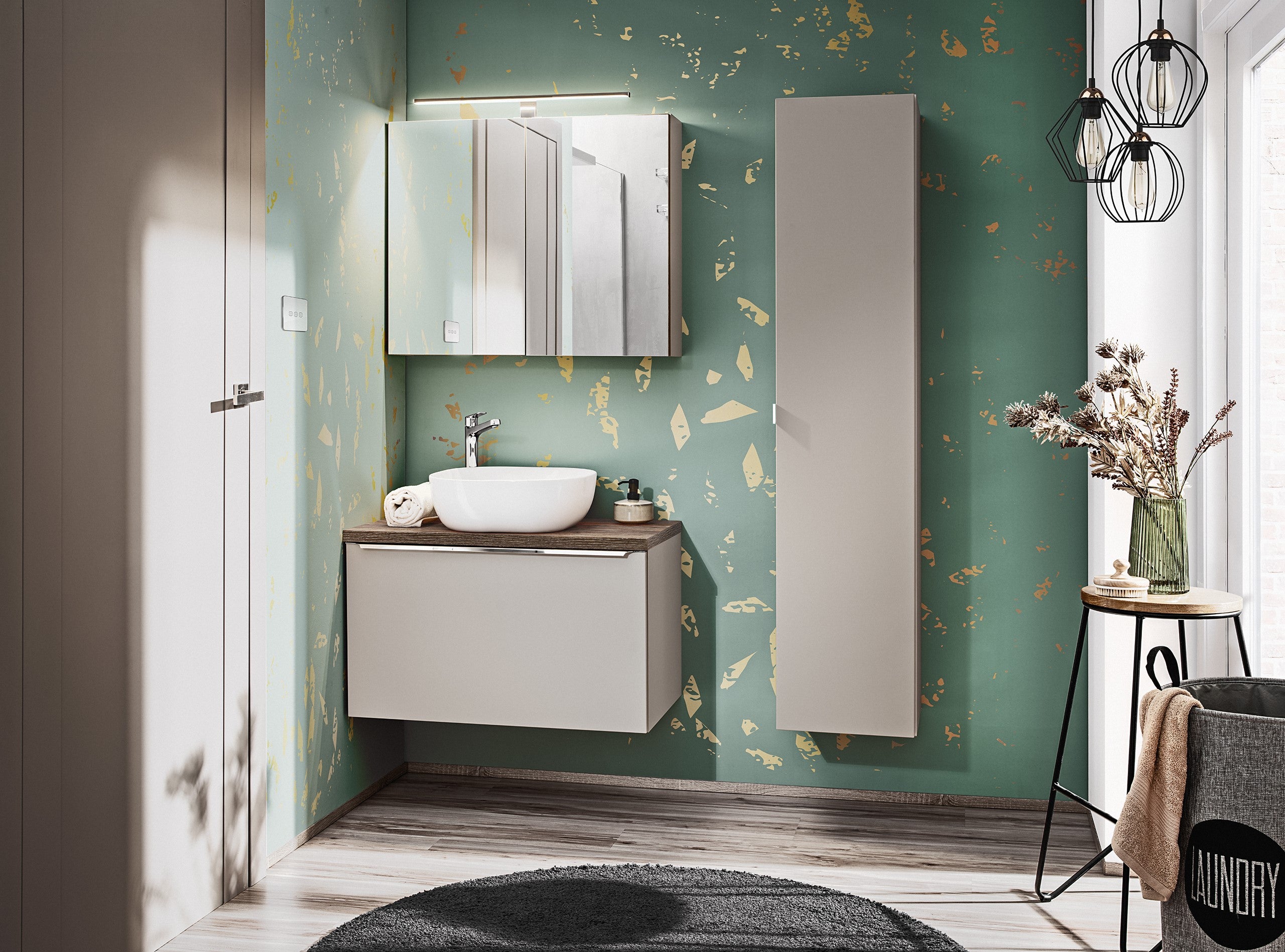 Santa Unterschrank für Waschbecken, 80 cm, 2 Schubladen Tongrau