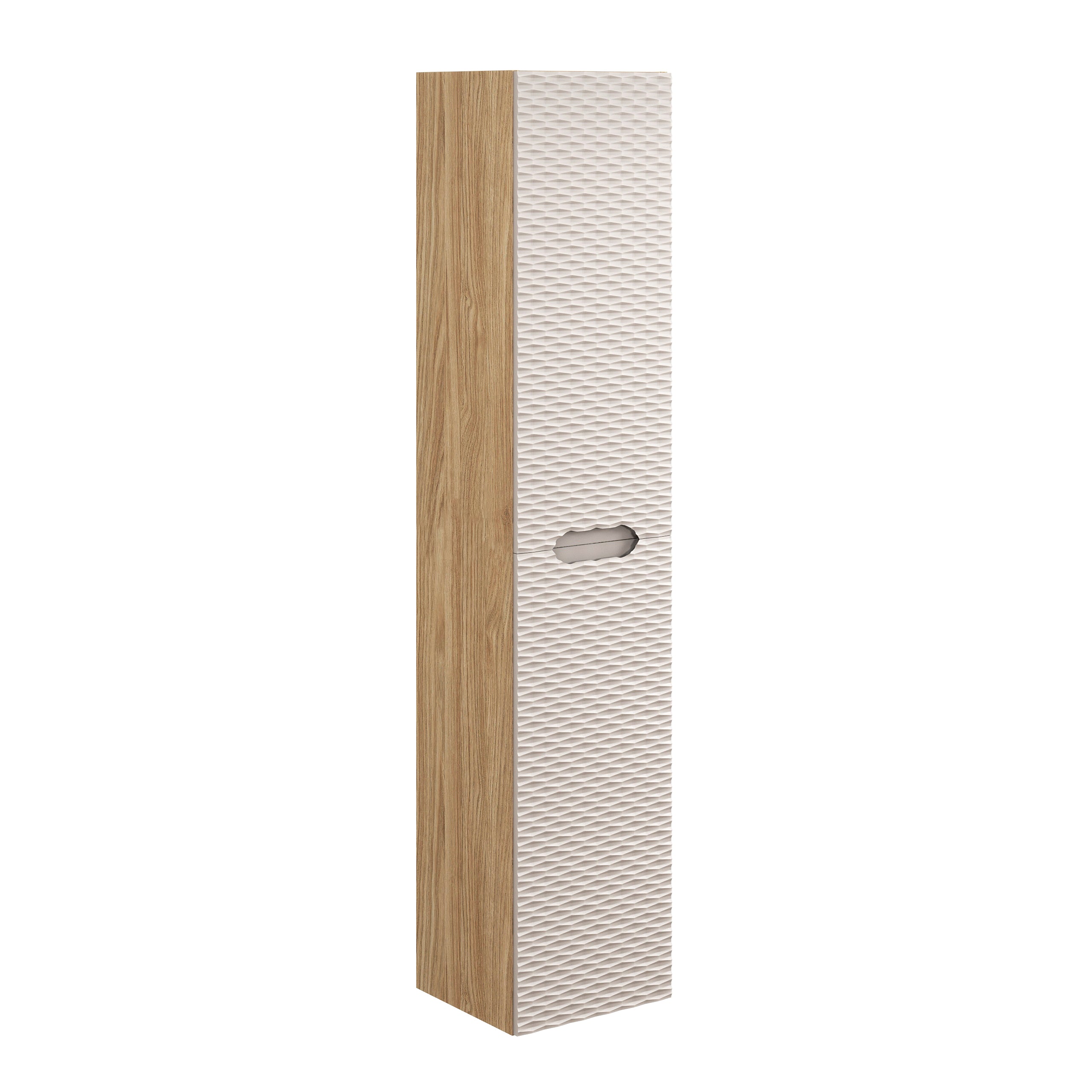 Ocean Hochschrank mit 2 Türen Beige, Eiche geölt