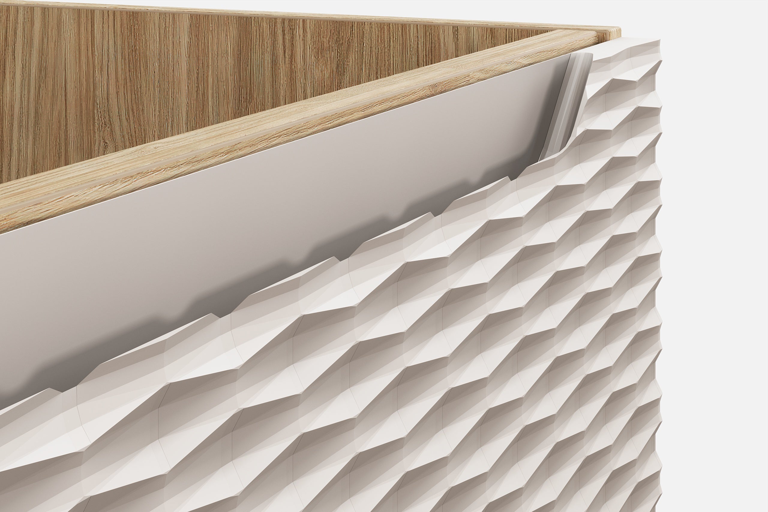 Ocean Unterschrank für Waschbecken, 120 cm, 2 Schubladen Beige, Eiche geölt