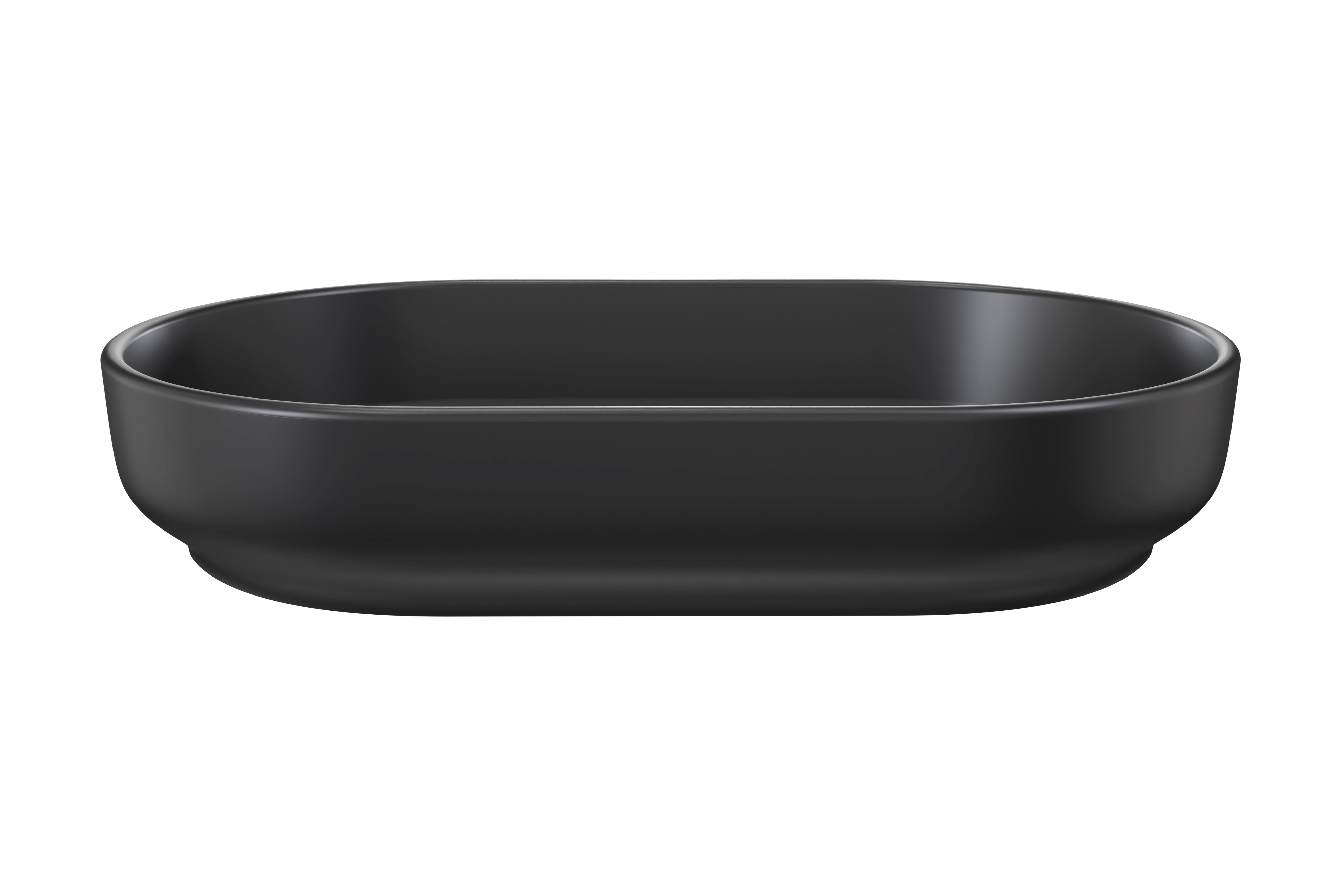 River Aufsatzwaschbecken Schwarz Matt 55 x 35 x 12 cm