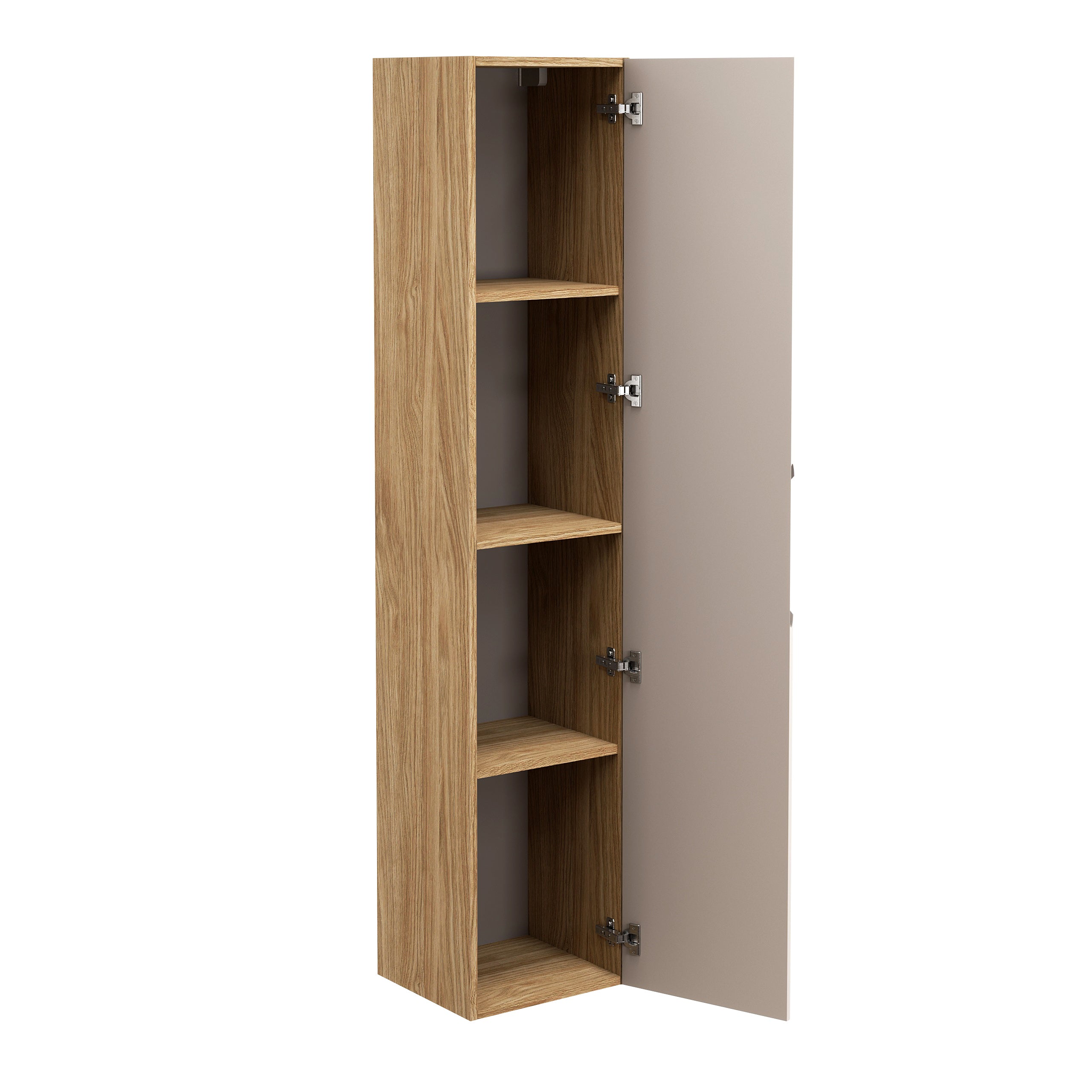 Luxor Hochschrank 1 Tür Beige, Eiche geölt