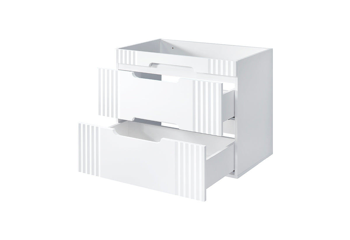 Fiji Unterschrank für Waschbecken, 80 cm, 2 Schubladen