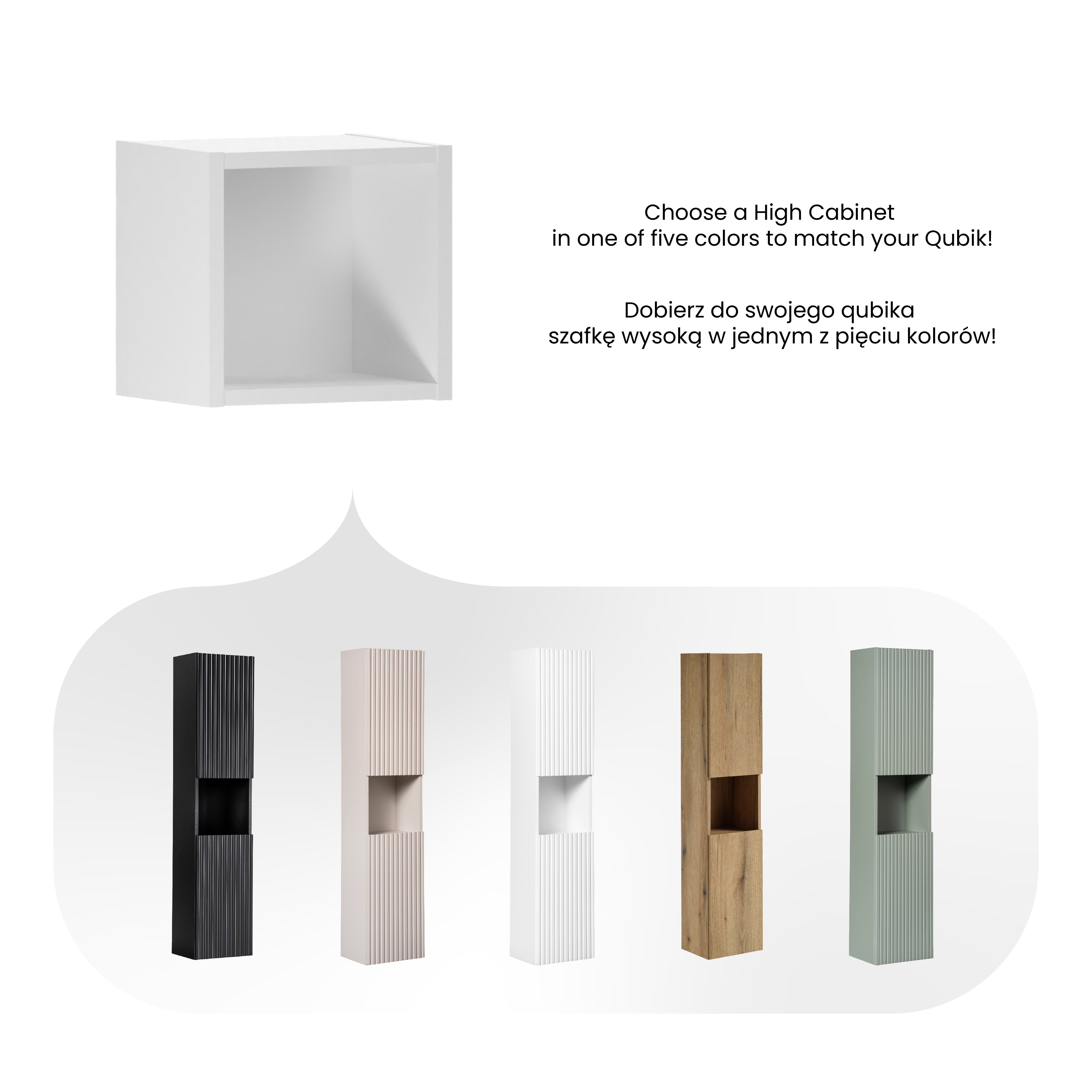 Nova Oberschrank Qubik Weiß Matt