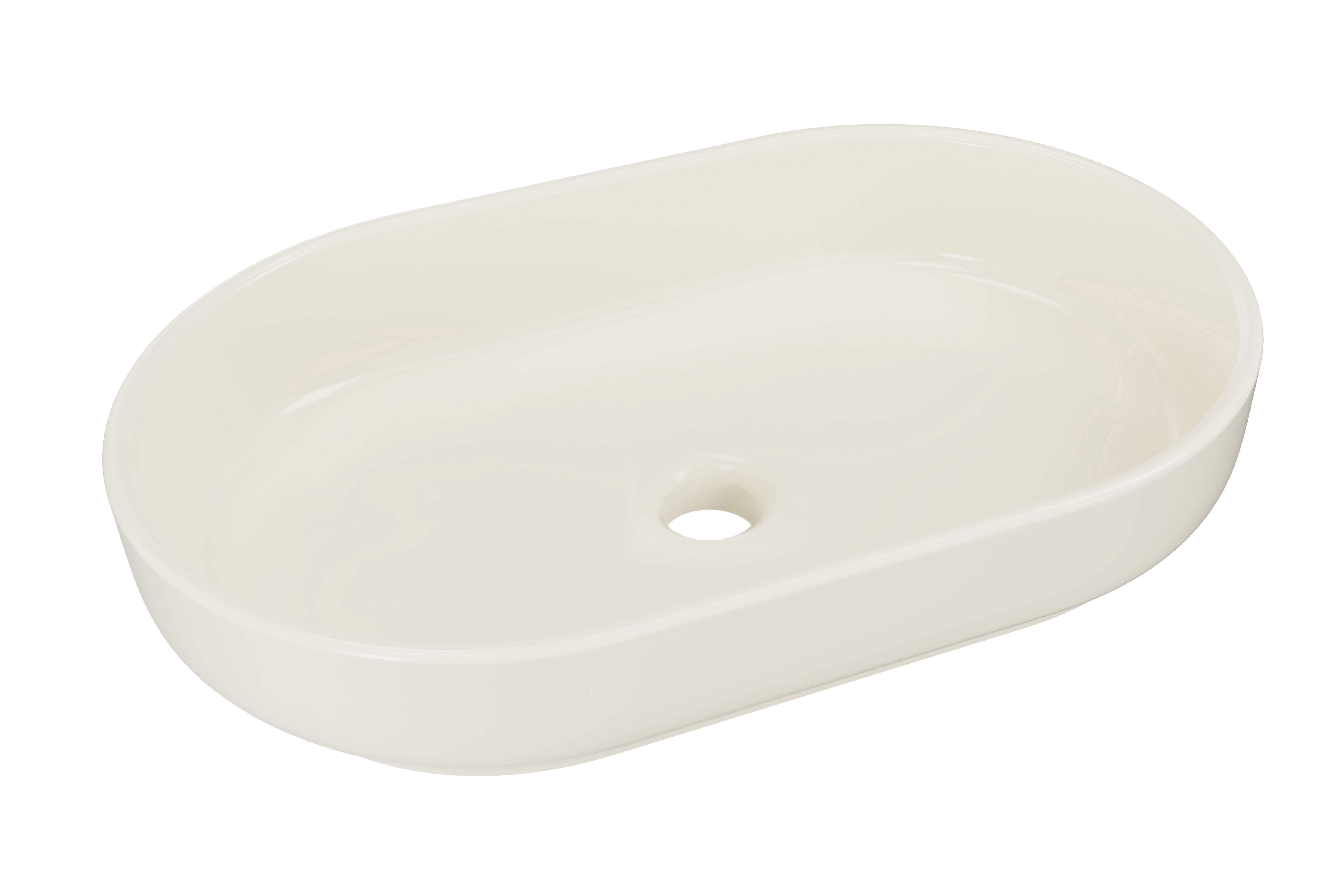 River Aufsatzwaschbecken Elfenbein 55 x 35 x 12 cm