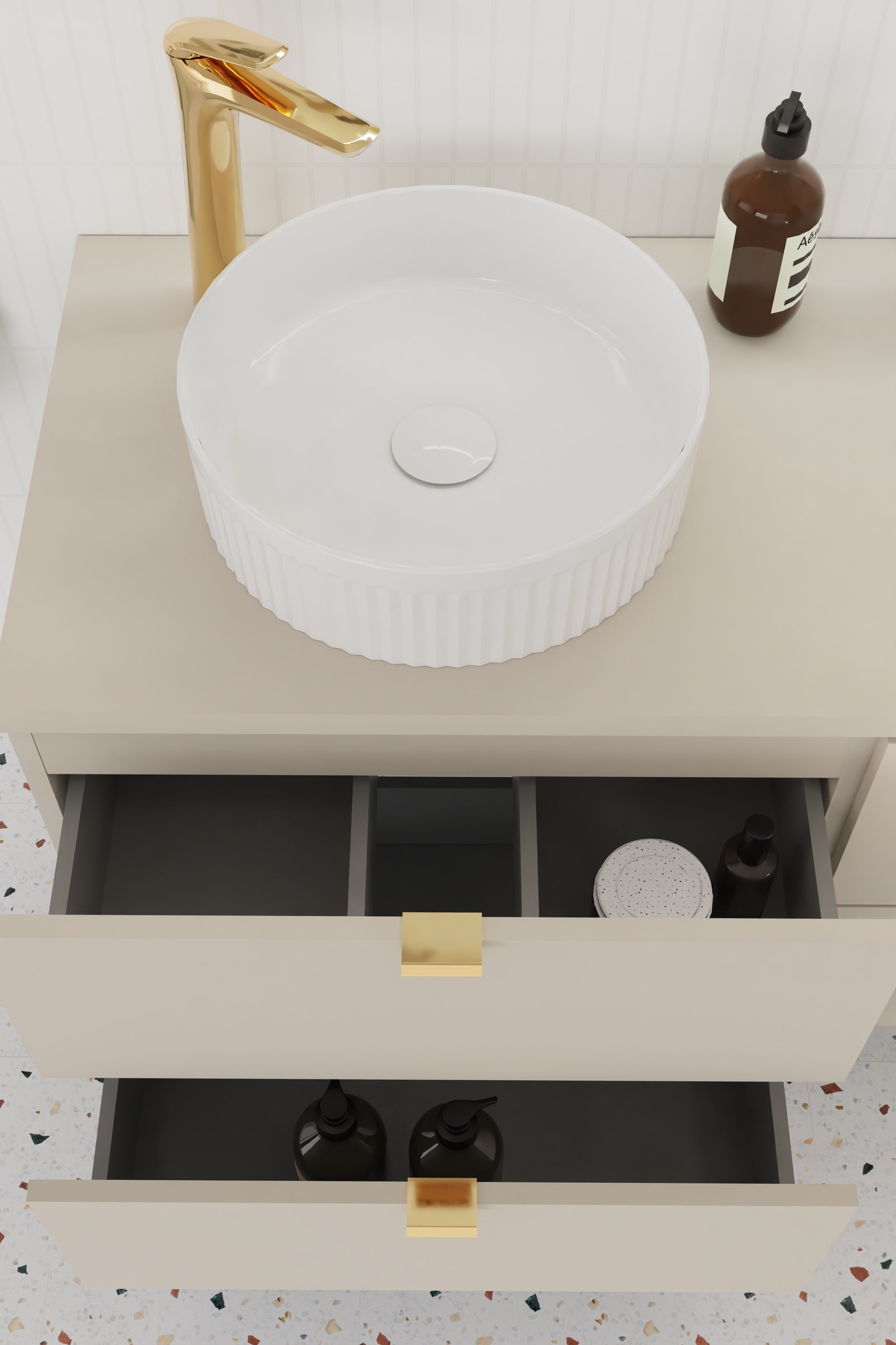 Dalia Unterschrank für Waschbecken, 60 cm, 2 Schubladen