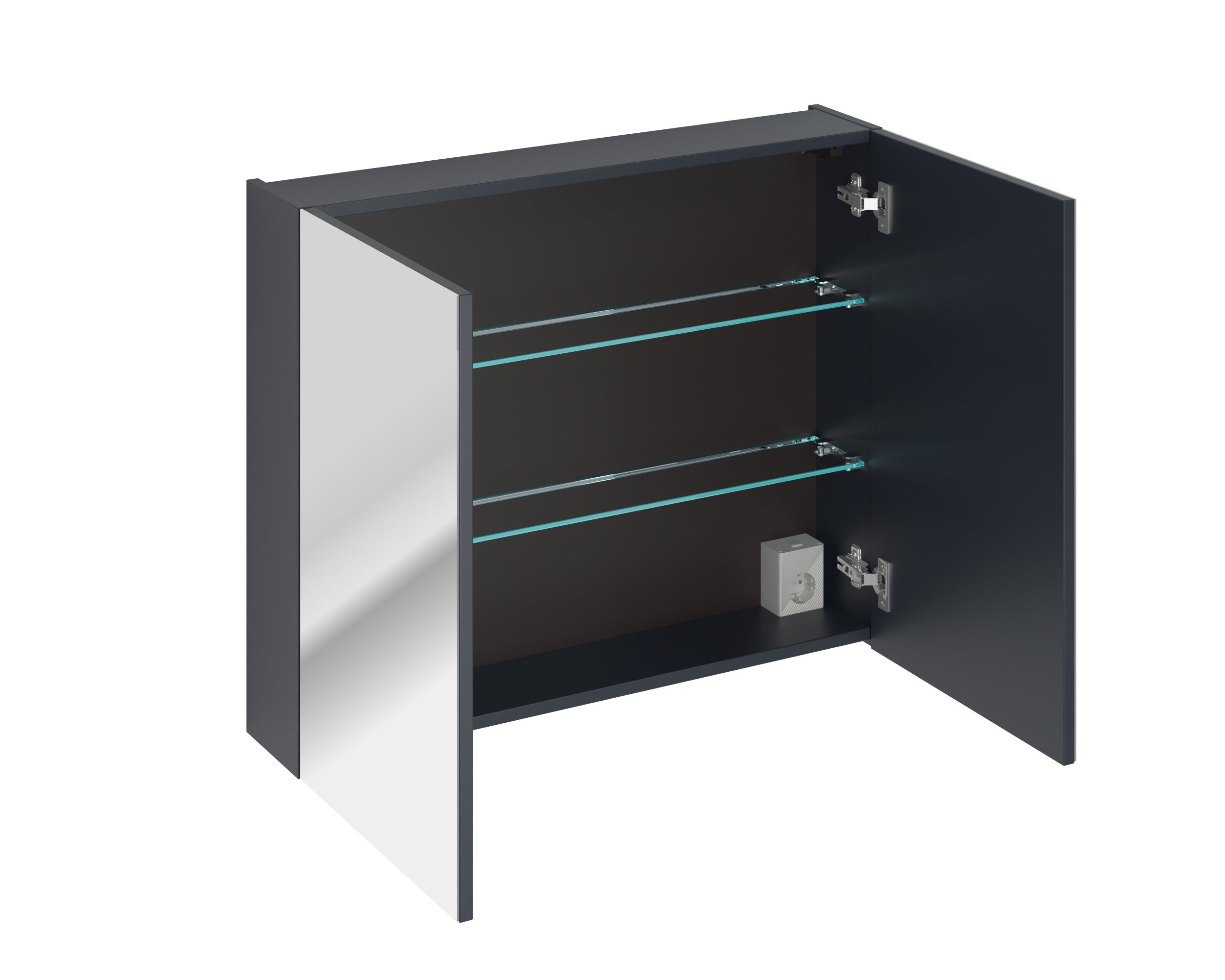 Santa Spiegelschrank 80 cm, 2 Türen Indigoblau