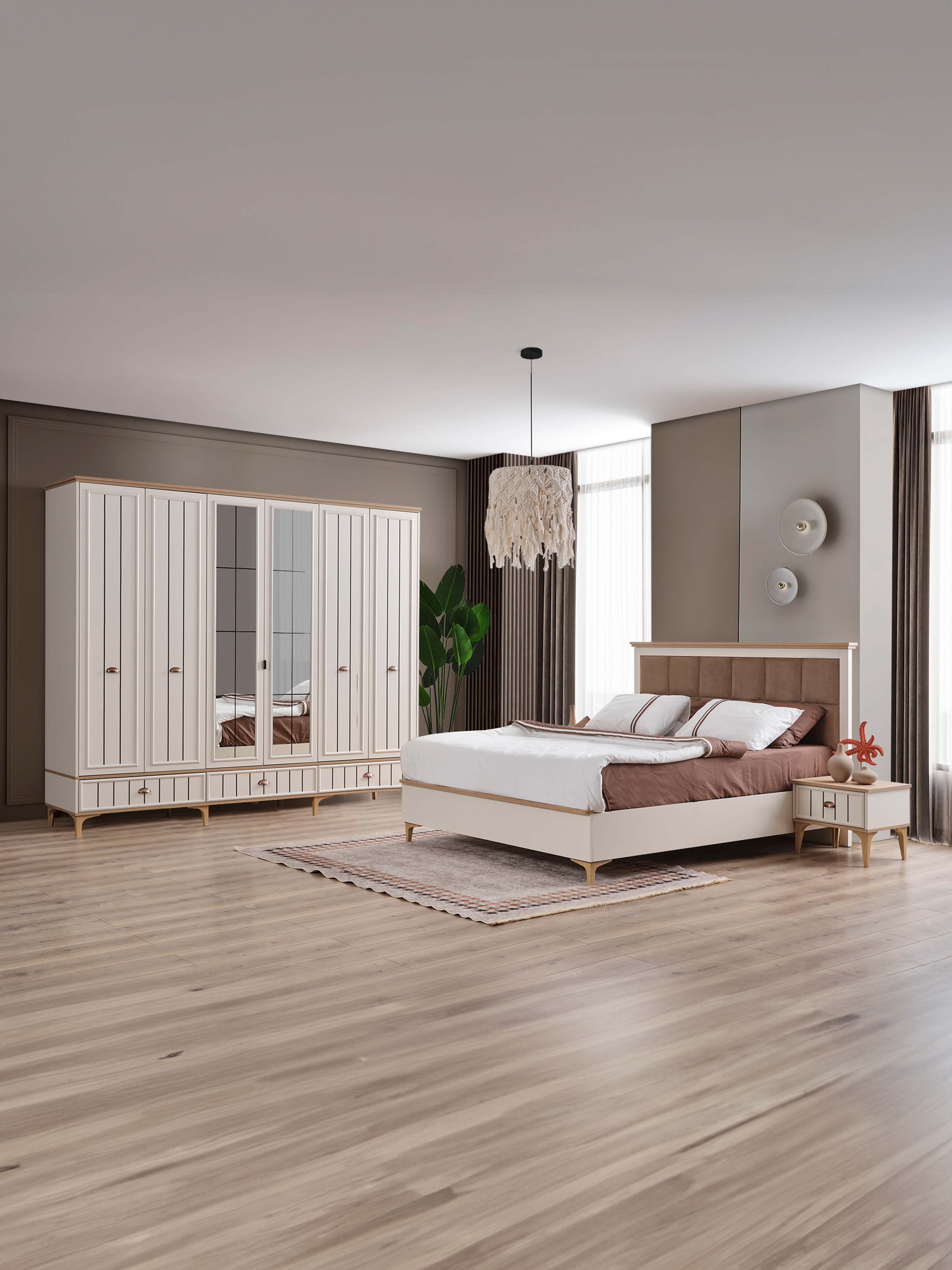 Bella Schlafzimmerschrank 6-Türen