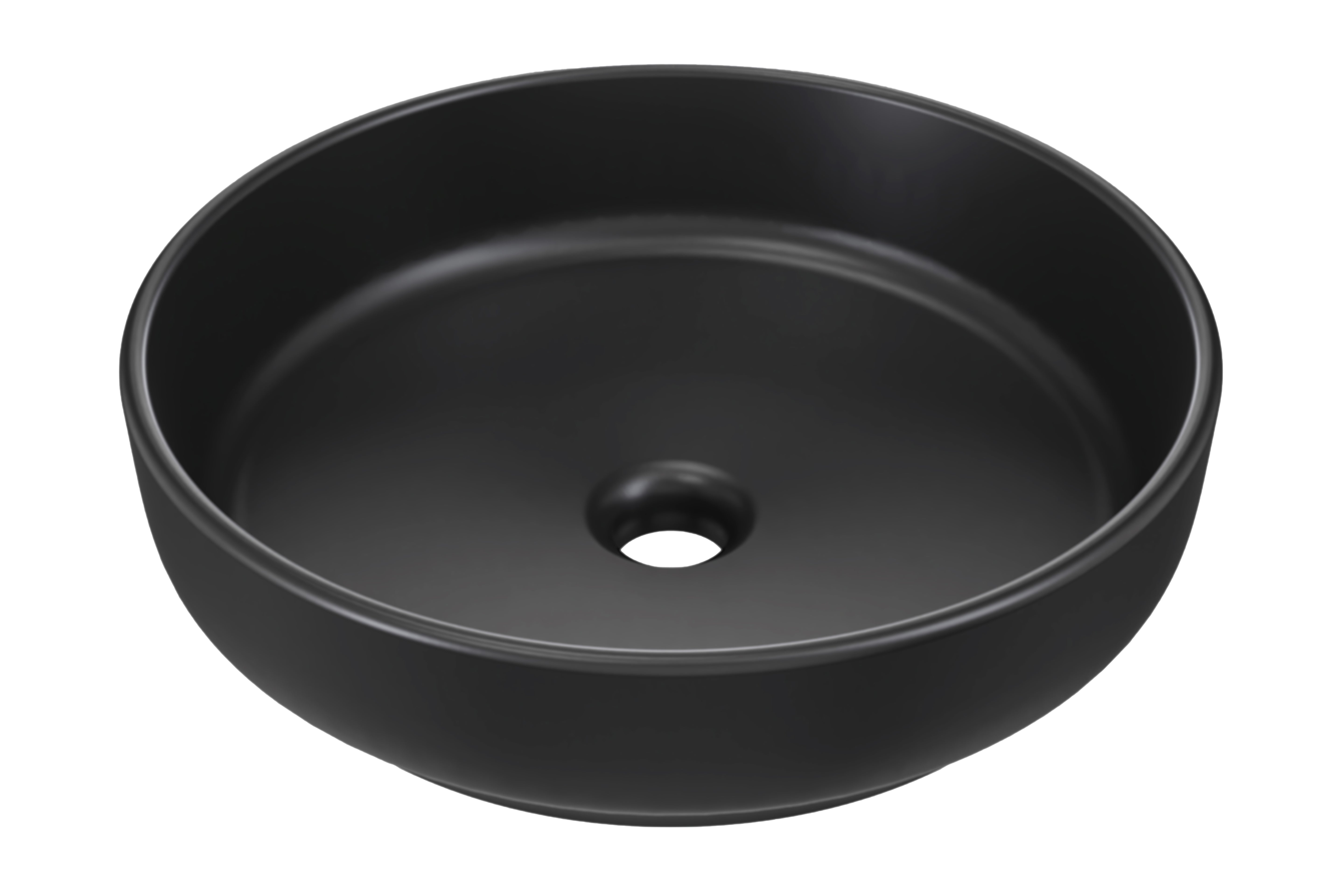 River Aufsatzwaschbecken Schwarz Matt 40 x 40 x 12 cm