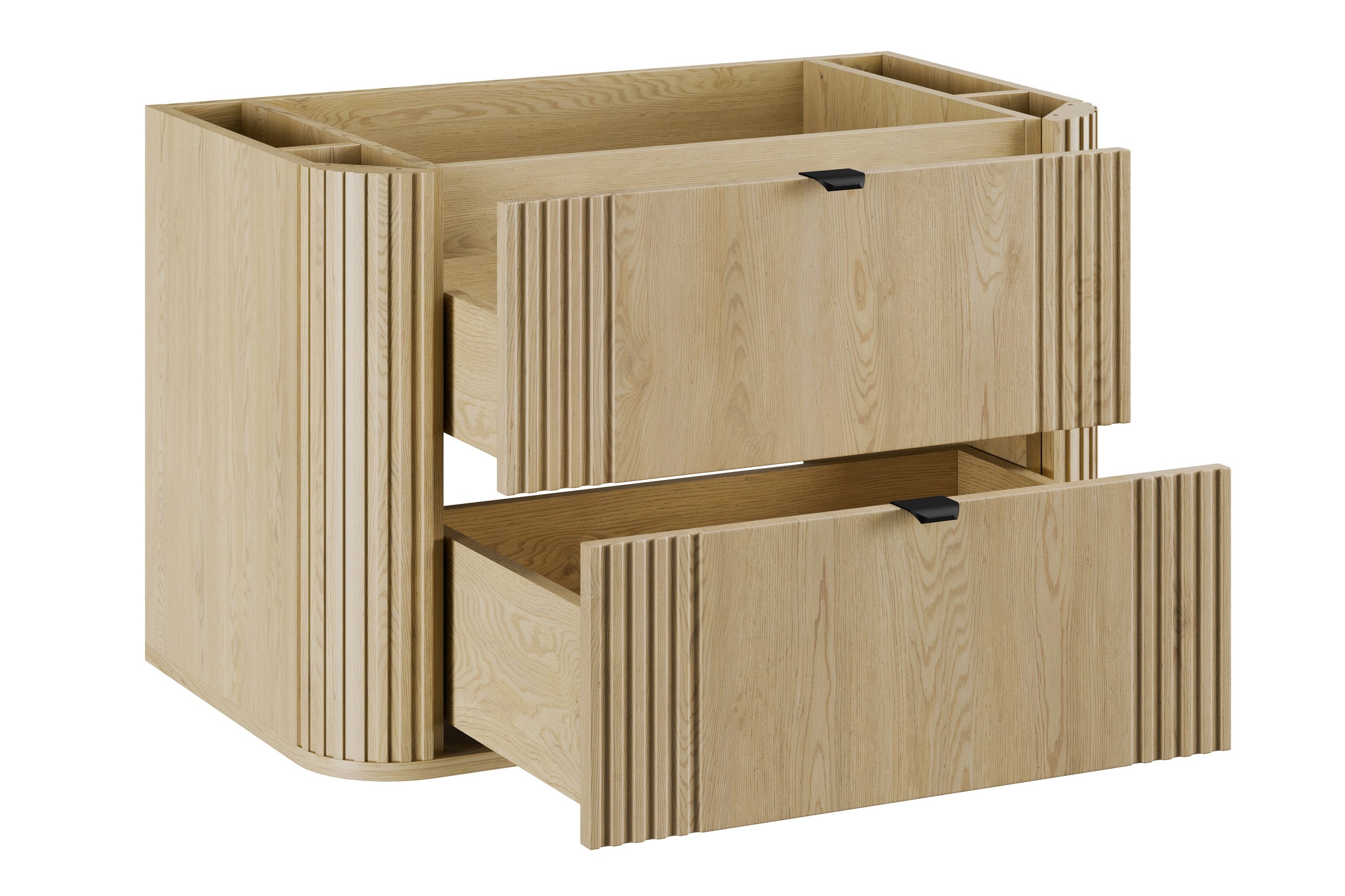 Ovalia Waschbeckenunterschrank 80 cm 2 Schubladen