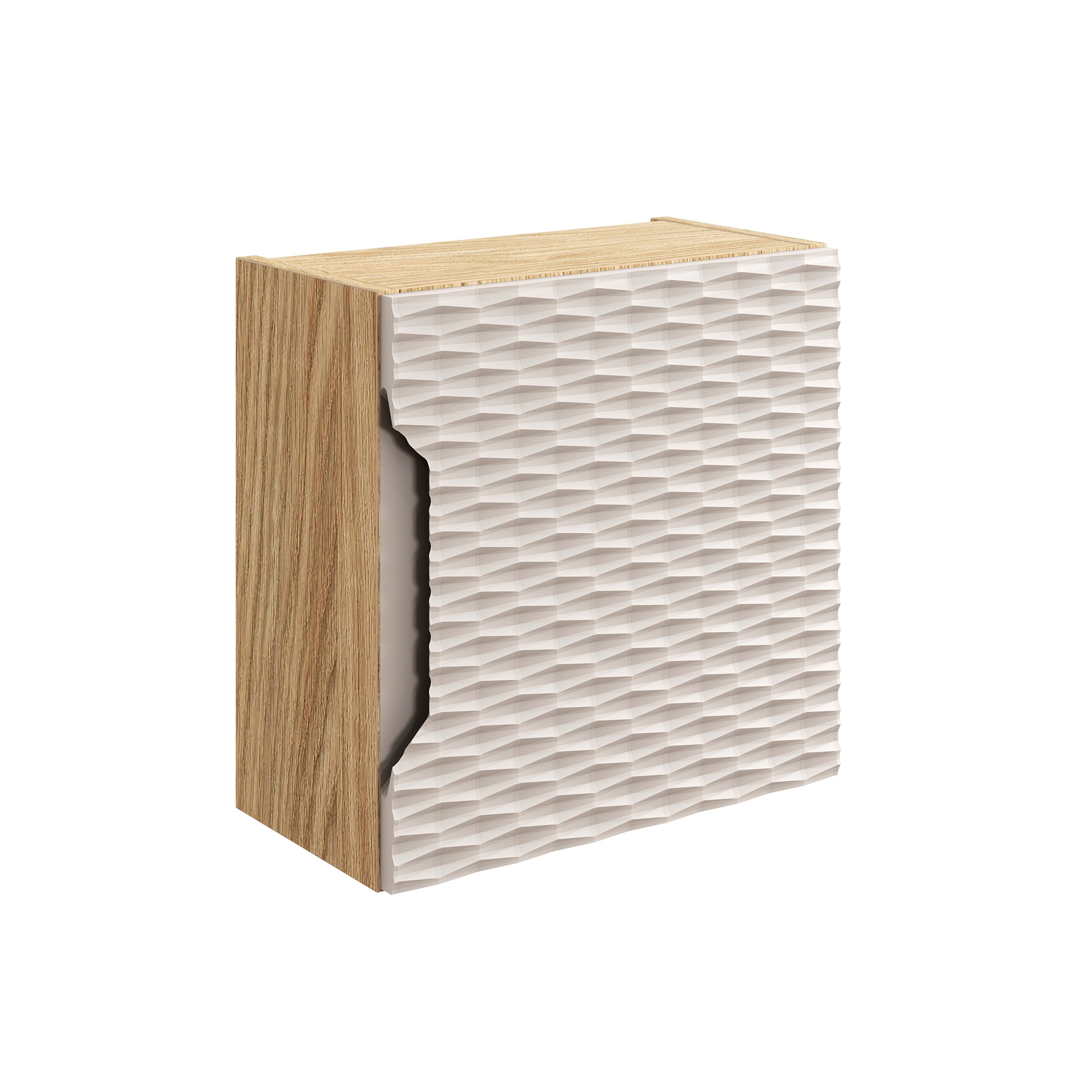 Ocean Oberschrank Qubik 35X35Cm 1 Tür Beige, Eiche geölt