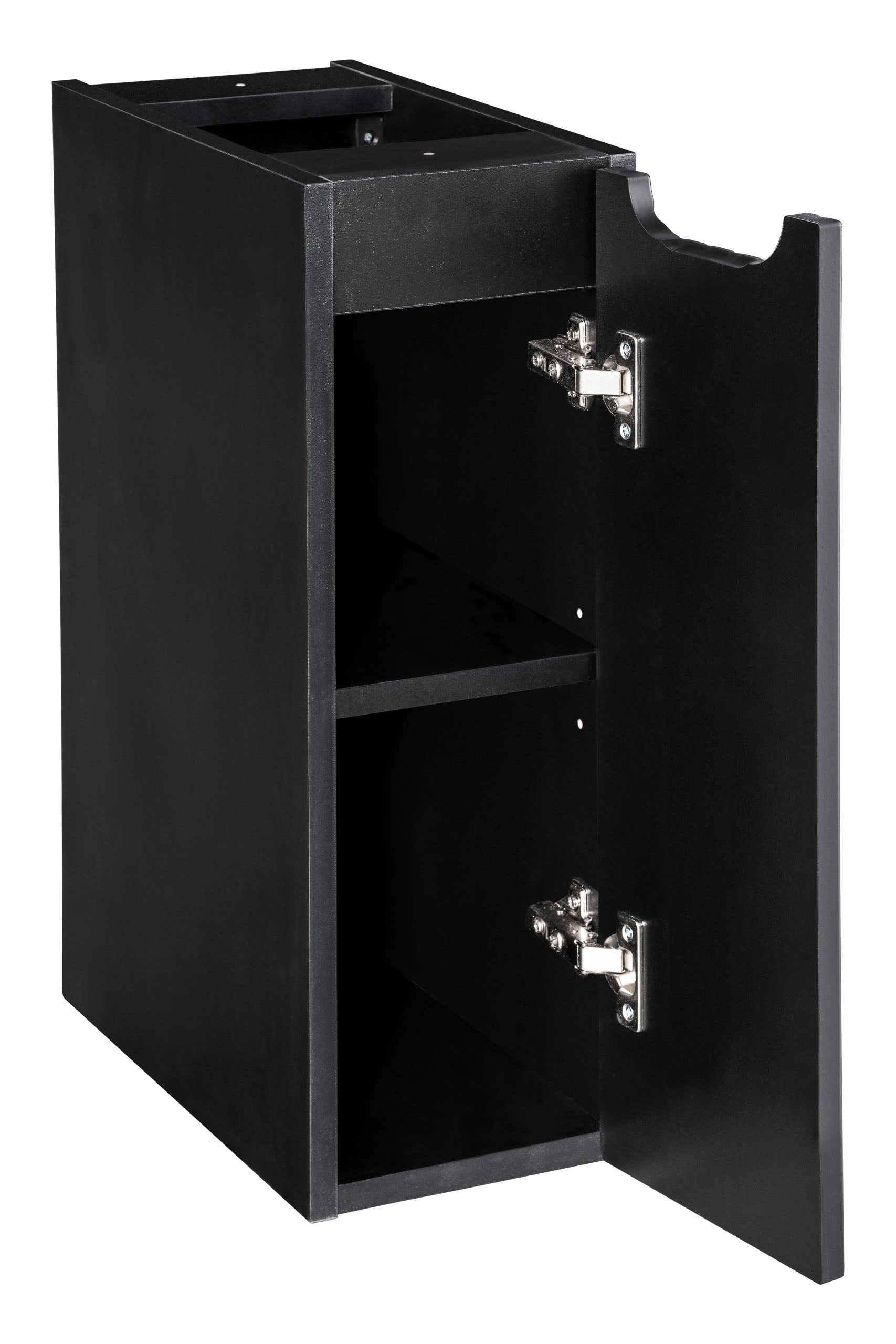Nova Seitenschrank 20 cm 1 Tür Schwarz Matt