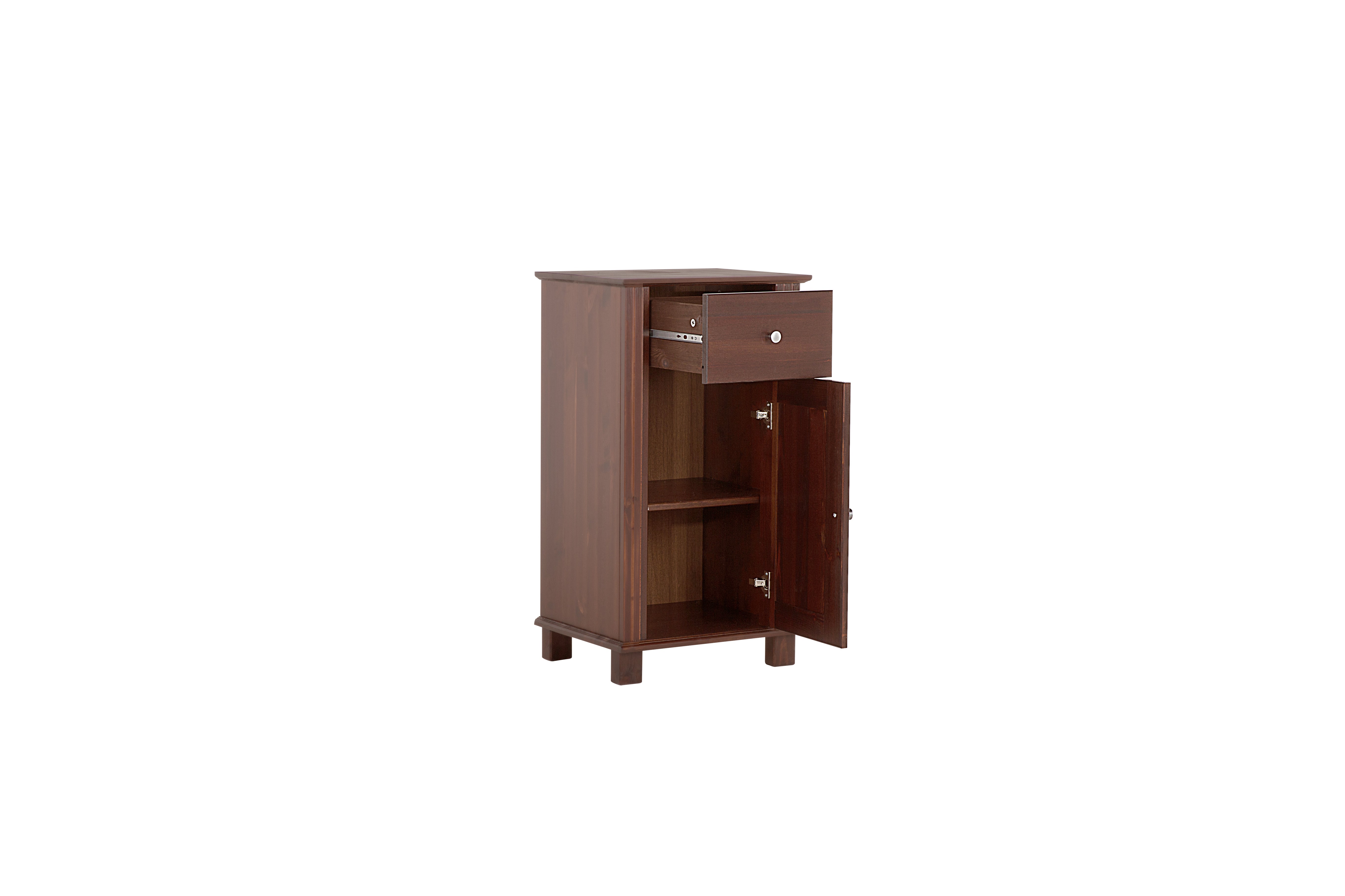 Retro-Seitenschrank 40 cm, 1 Tür, 1 Schublade