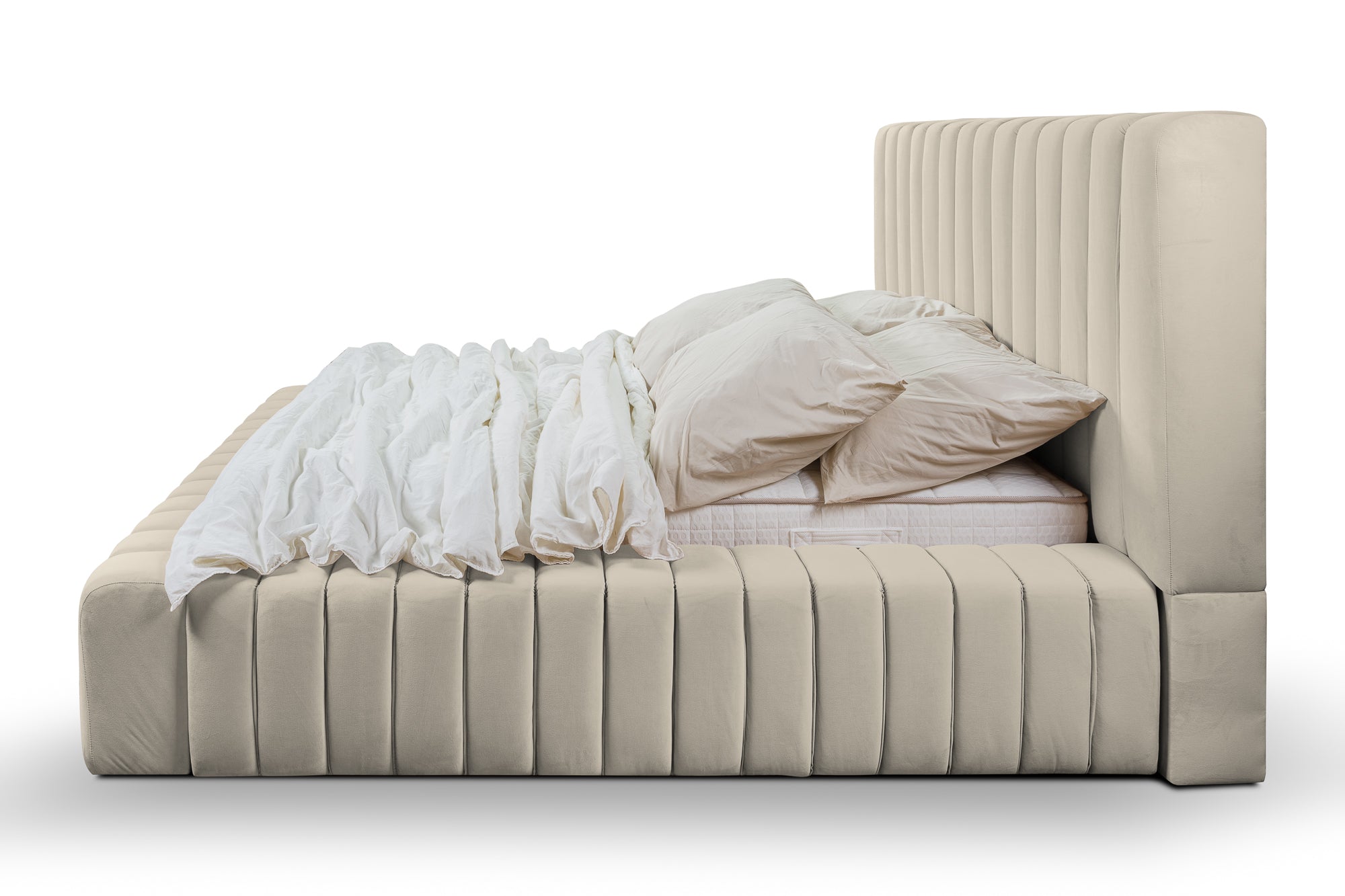 Lugano – Design Bouclé Polsterbett