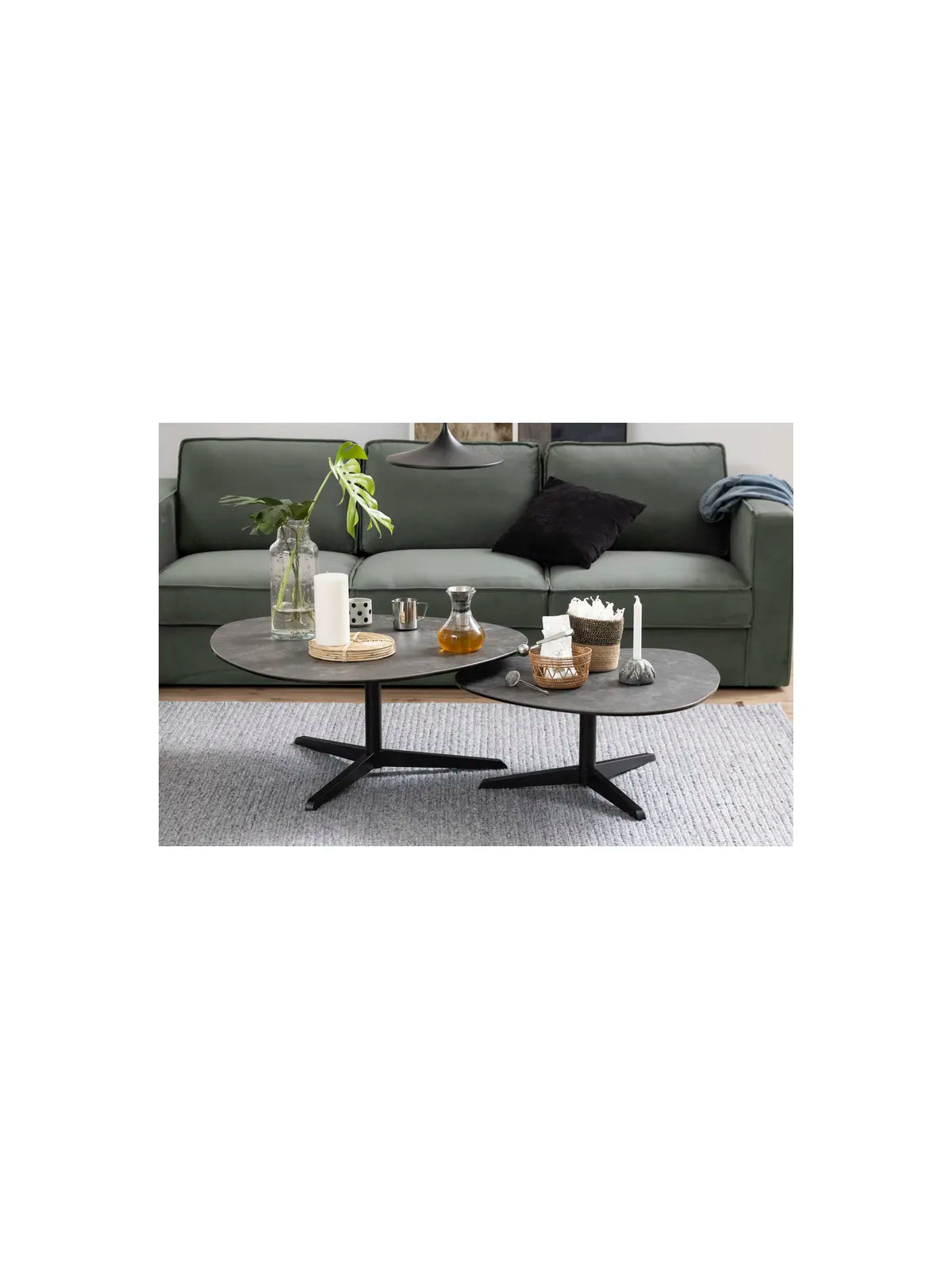 Barnsley Couchtisch Schwarz Fairbanks Rau Keramisch