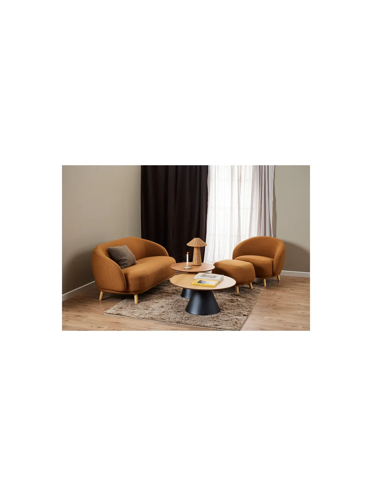 Runder Holz Couchtisch Soli Eiche