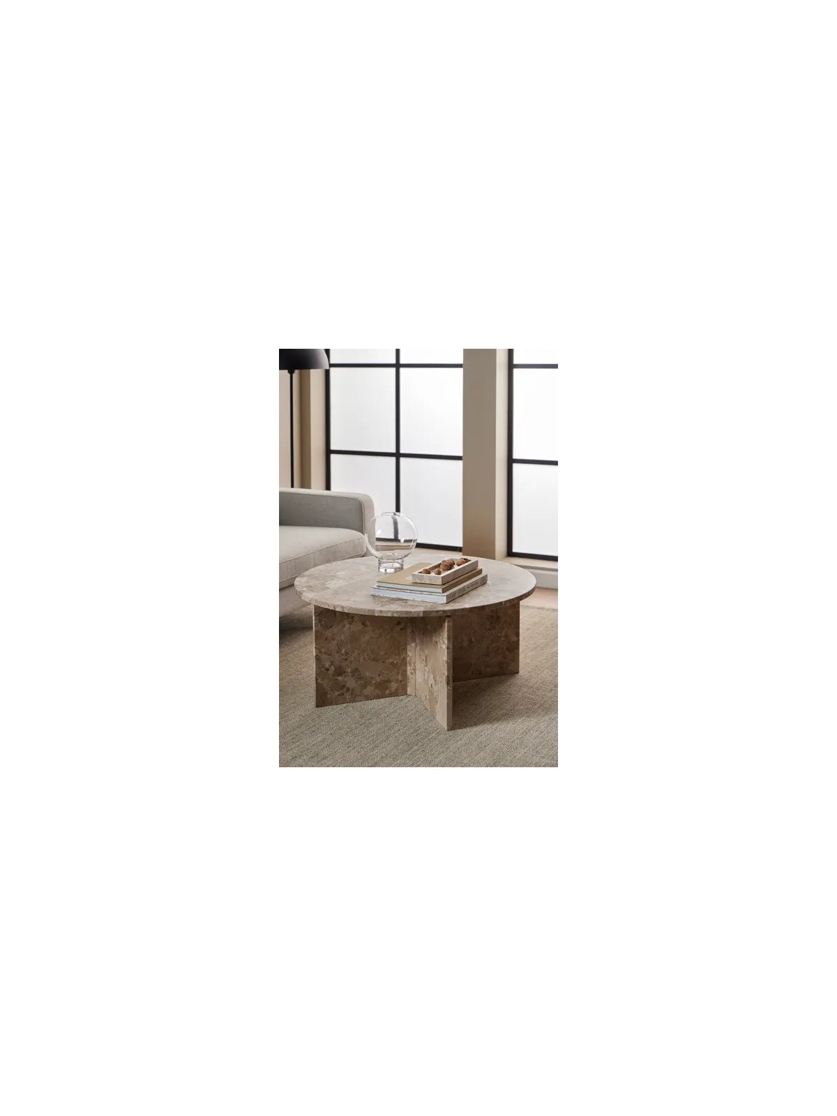 Runder Marmor Couchtisch Vega Latte