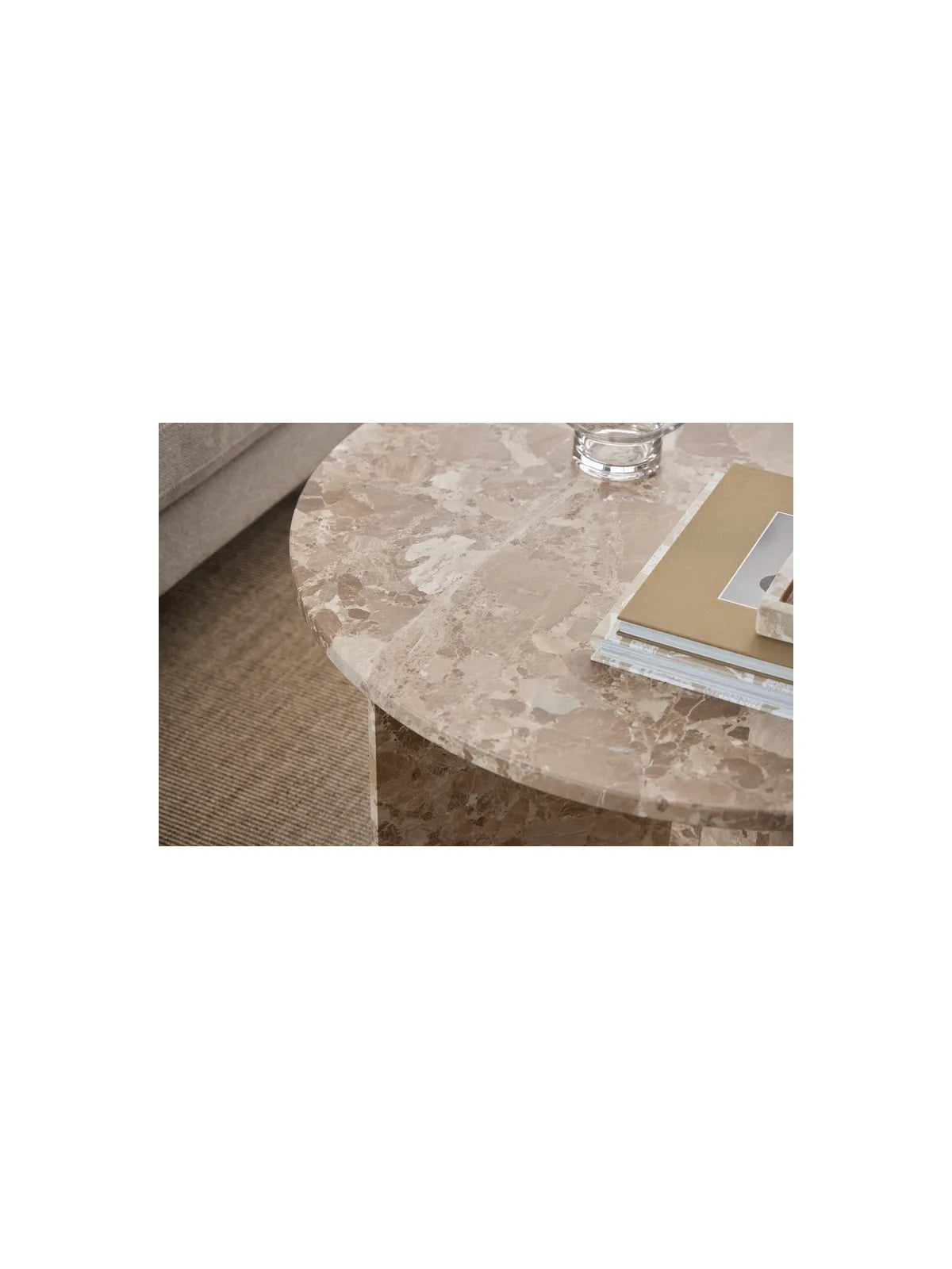 Runder Marmor Couchtisch Vega Latte
