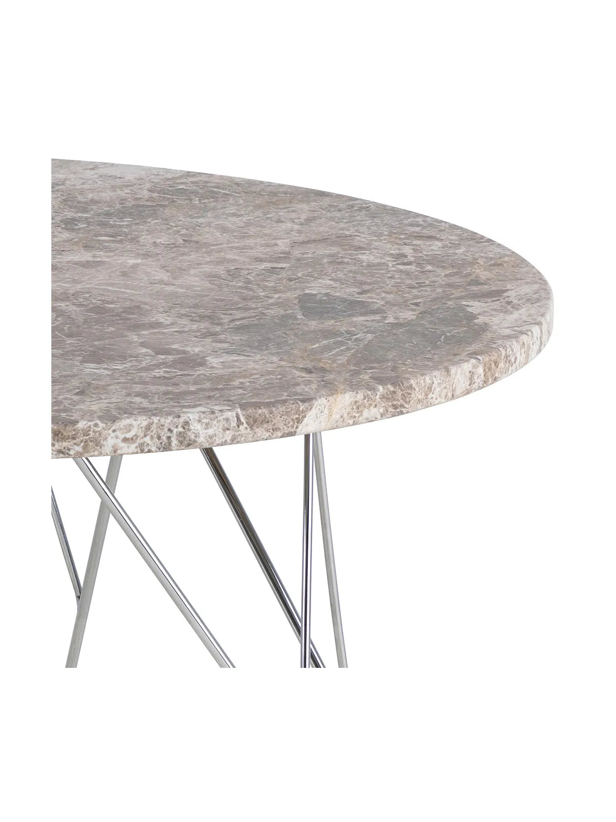 Runder Marmor Couchtisch Prunus Matt Braun