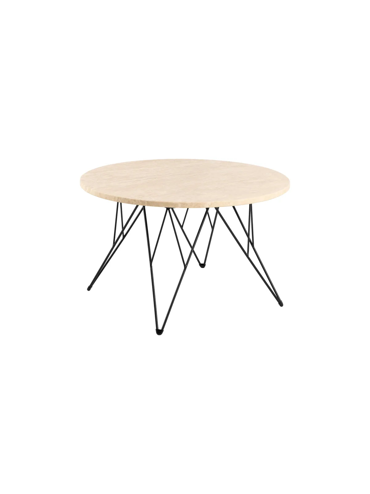 Runder Holz Couchtisch Prunus Beige