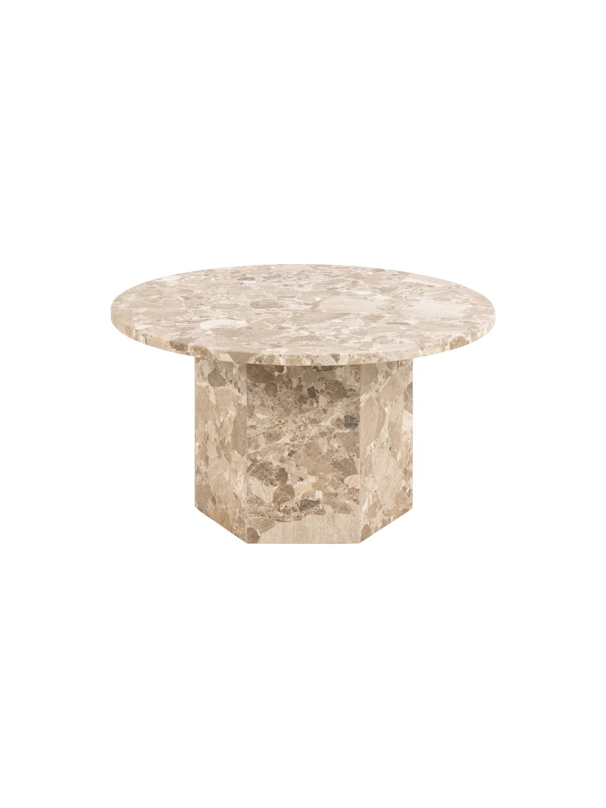 Naxos Couchtisch Matt Latte Lackiert Marmor