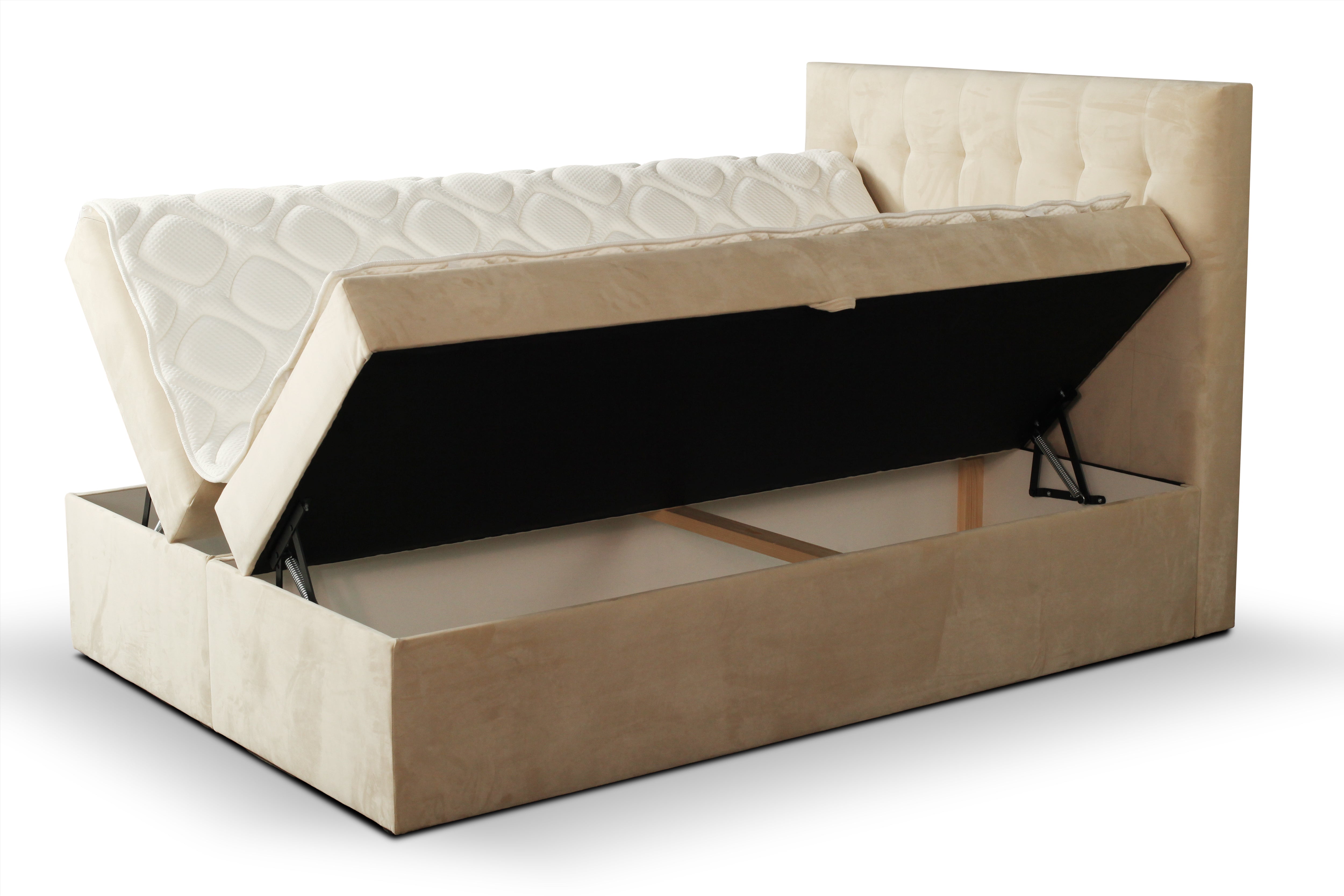 Boxbett Bari Beige – Premium Samtstoff
