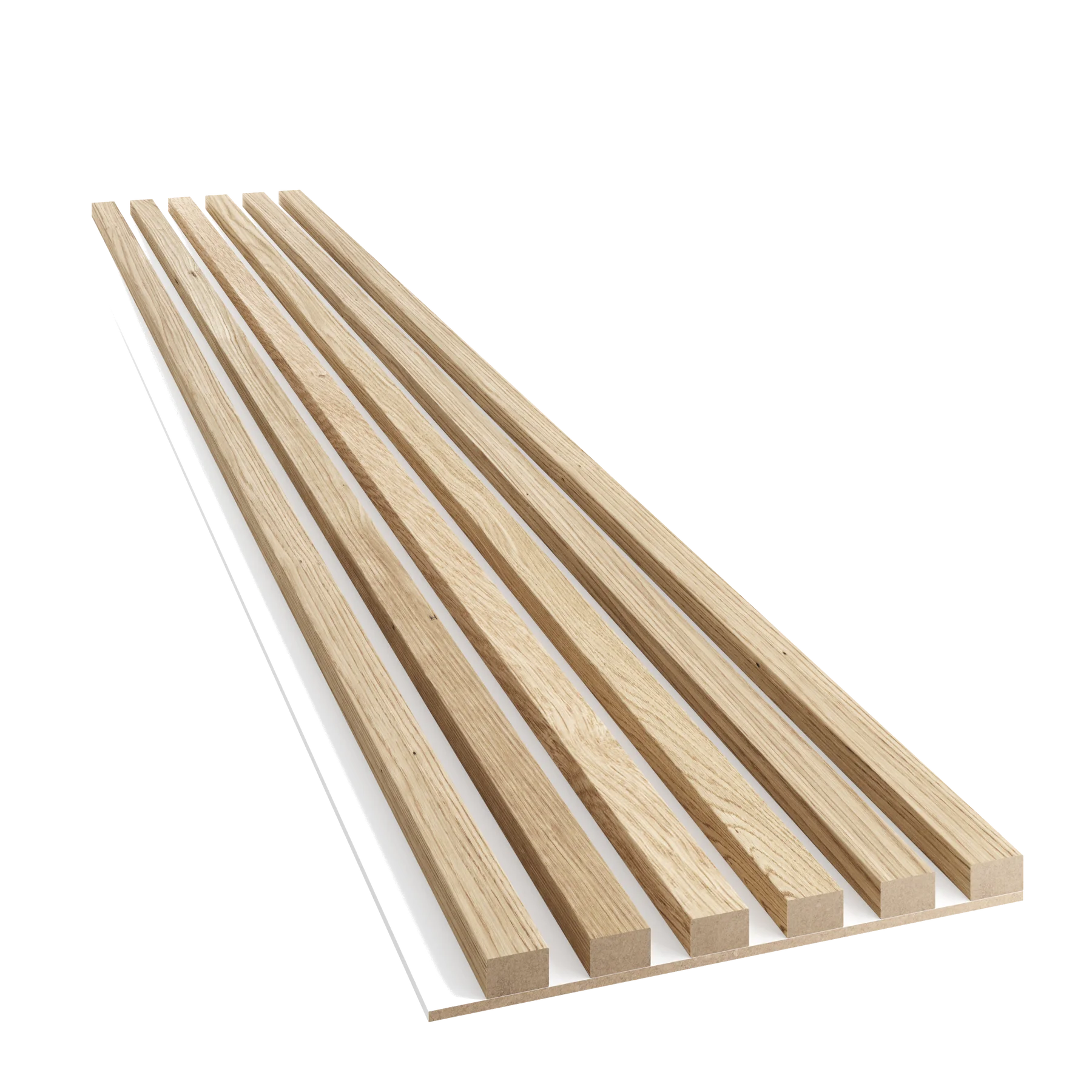 Slim-Lamellen auf MDF-Platte