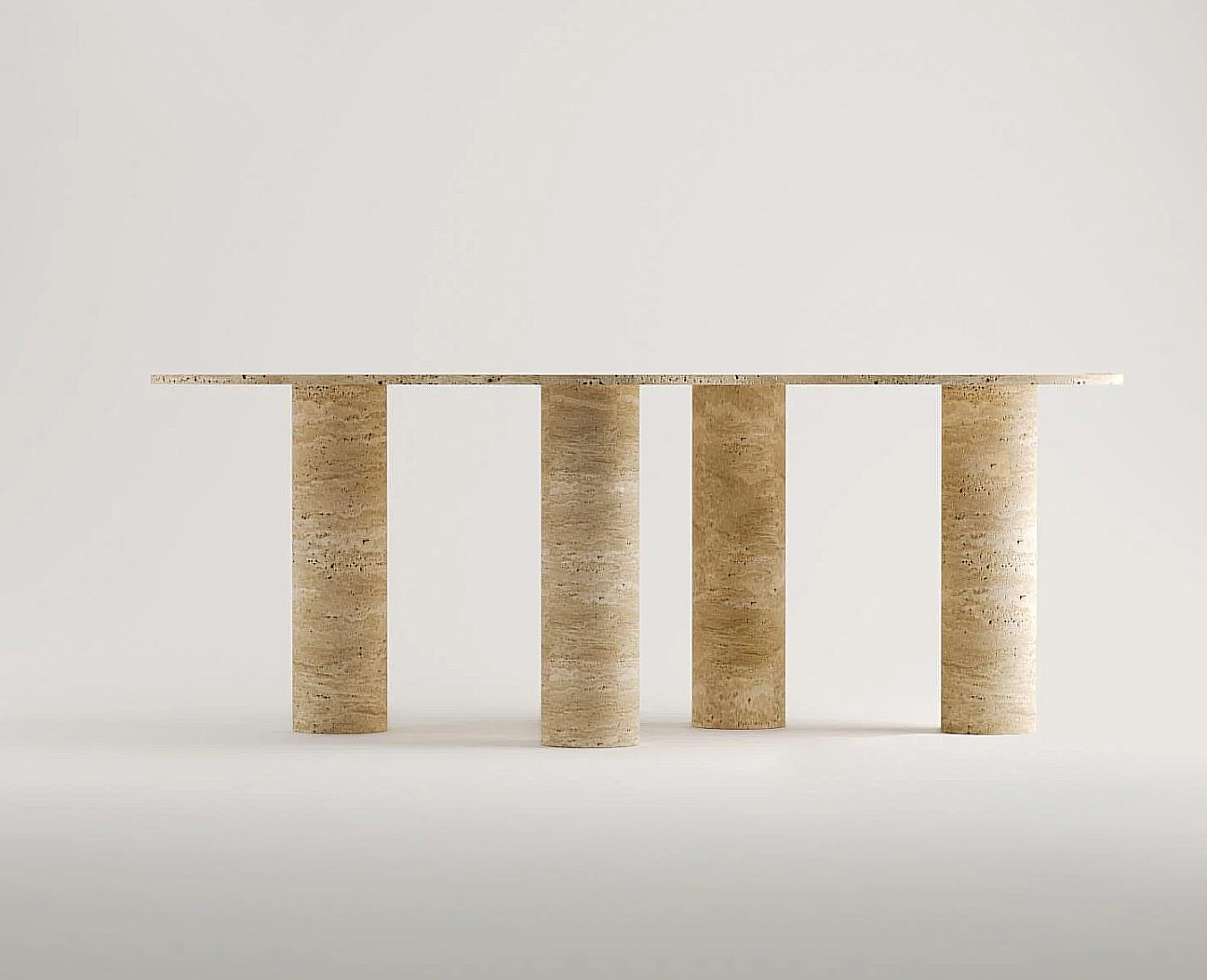 Lion Travertin Esstisch Rechteckig