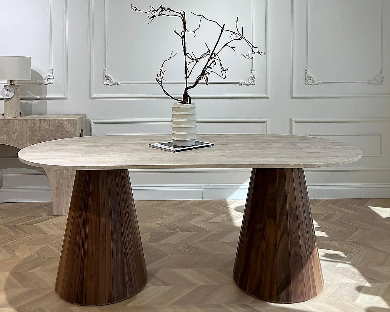 Martha Travertin Esstisch Rechteckig