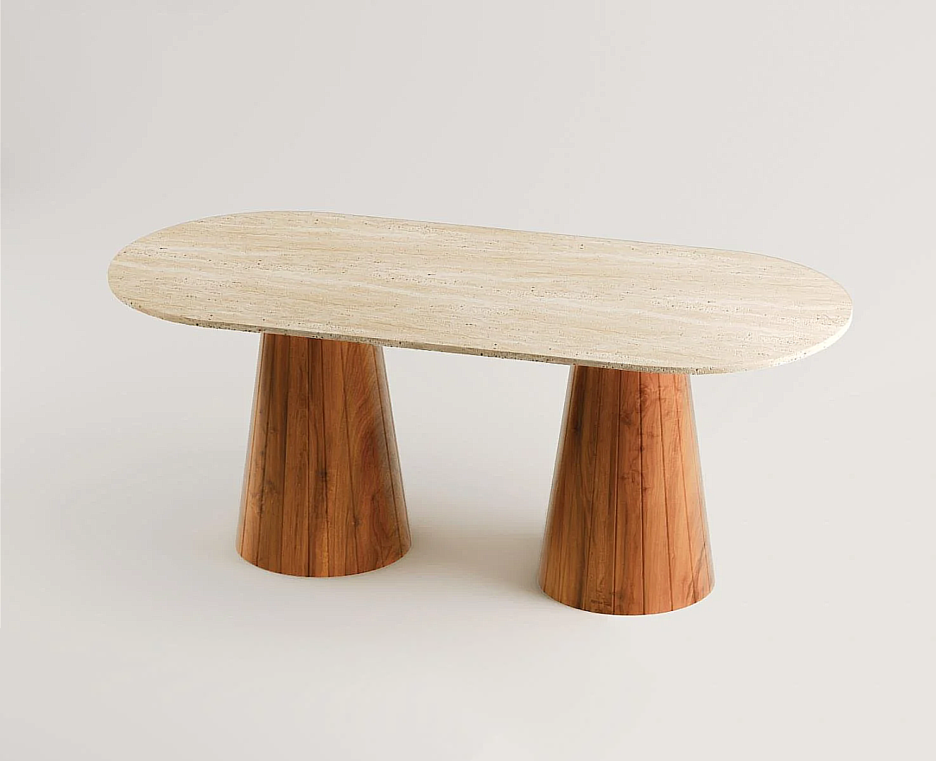 Yuvve Travertin Esstisch Rechteckig