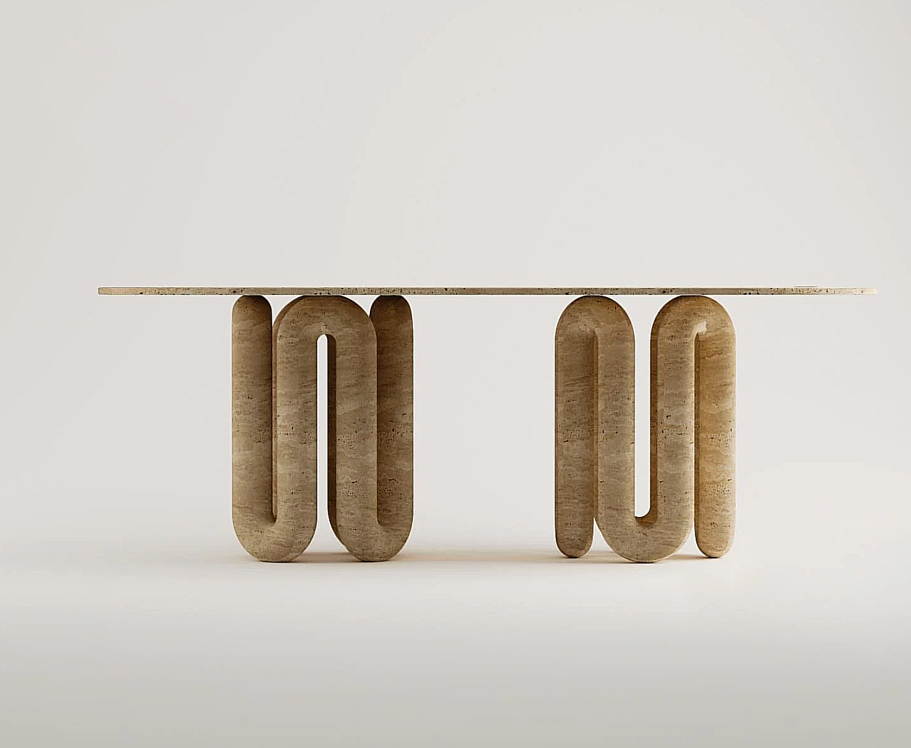 Pera Travertin Esstisch Oval