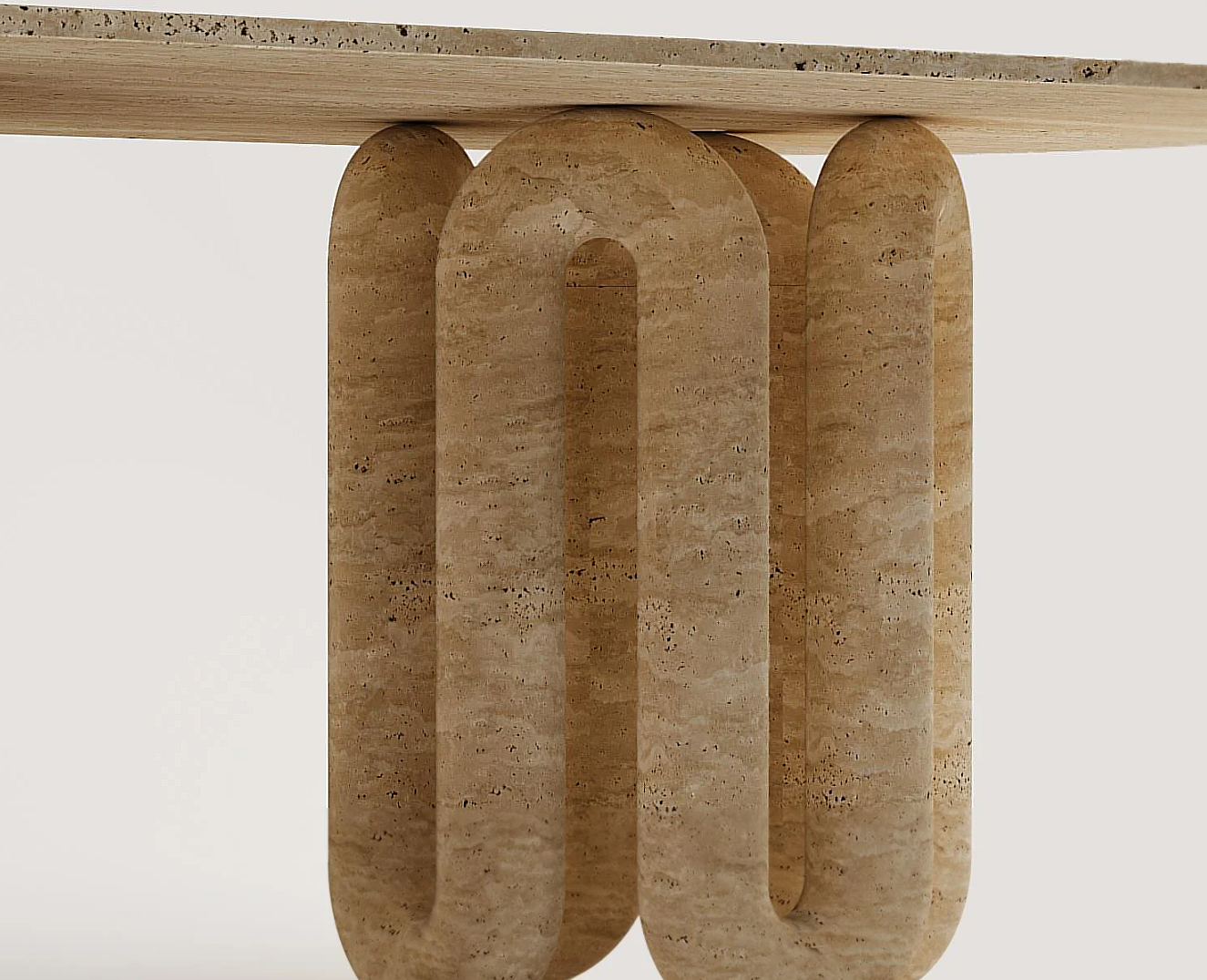 Pera Travertin Esstisch Oval