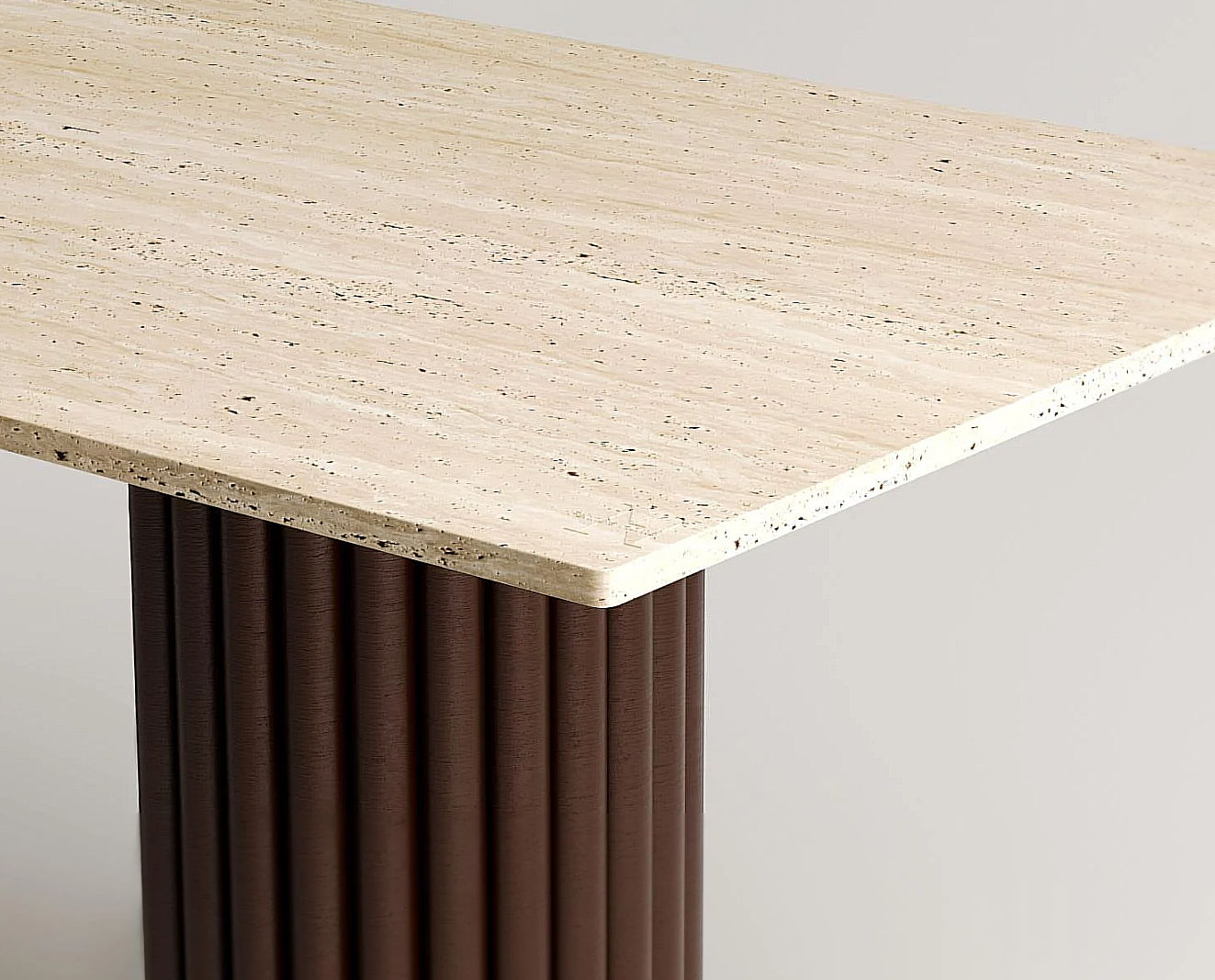 Kia Travertin Esstisch Rechteckig