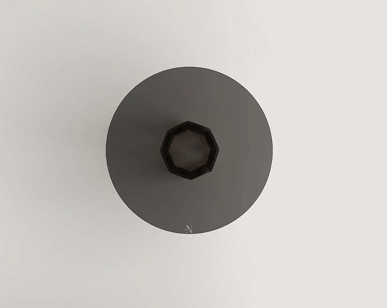 Martina Esstisch mit runder Rauchglasplatte