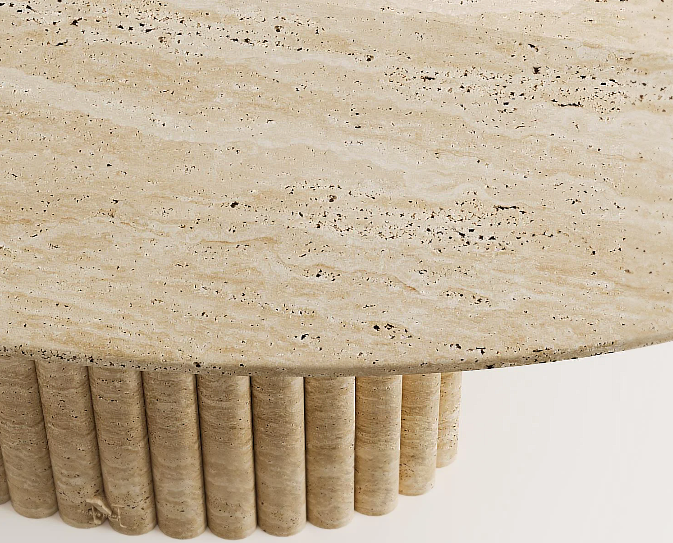 Tares Travertin Esstisch Rechteckig