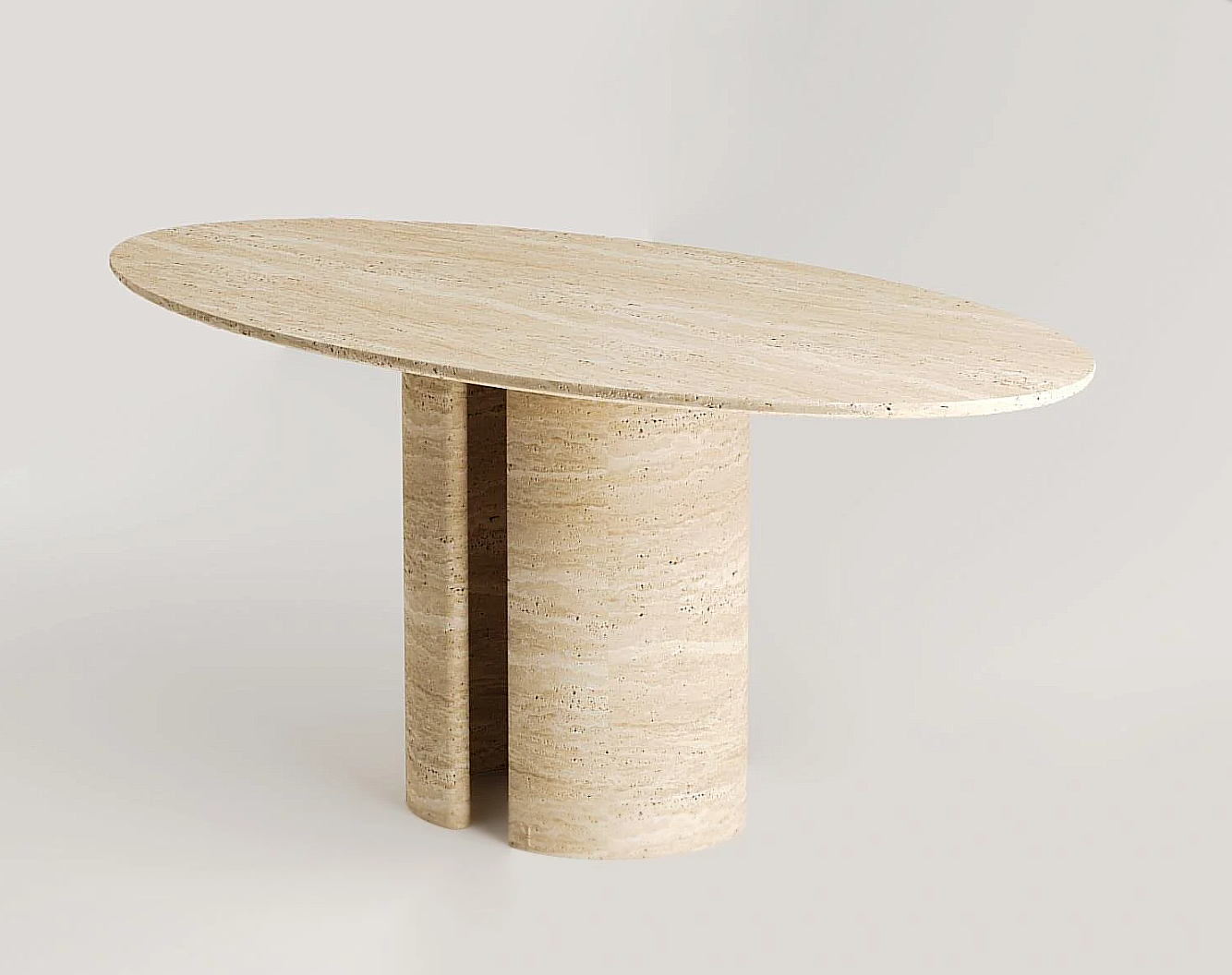 Apolline Travertin Esstisch Oval