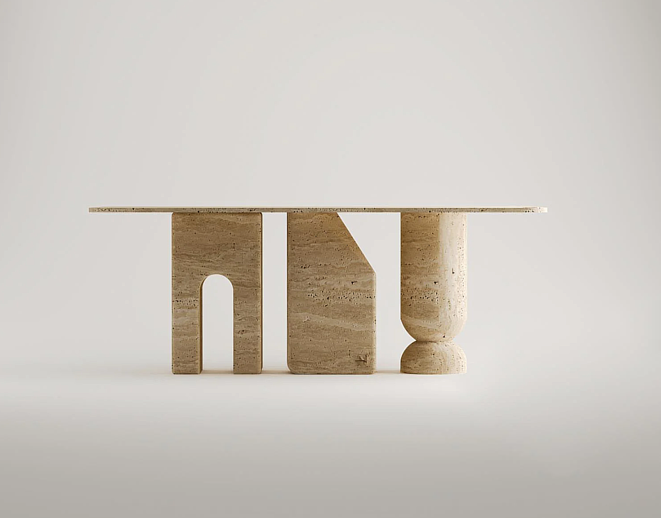 Hansel Travertin Esstisch