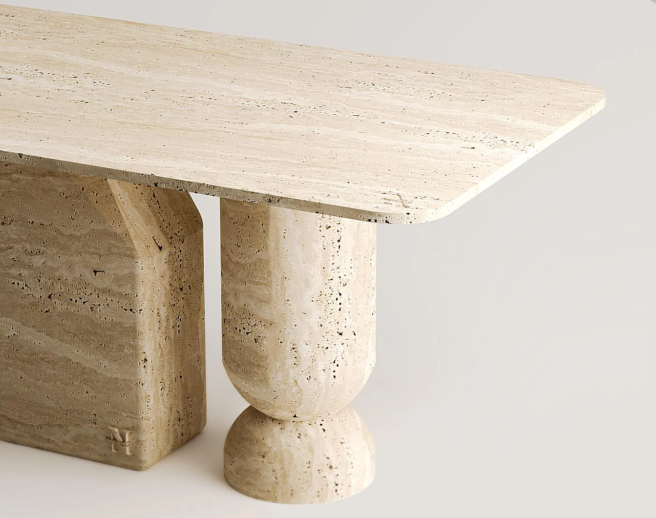 Hansel Travertin Esstisch