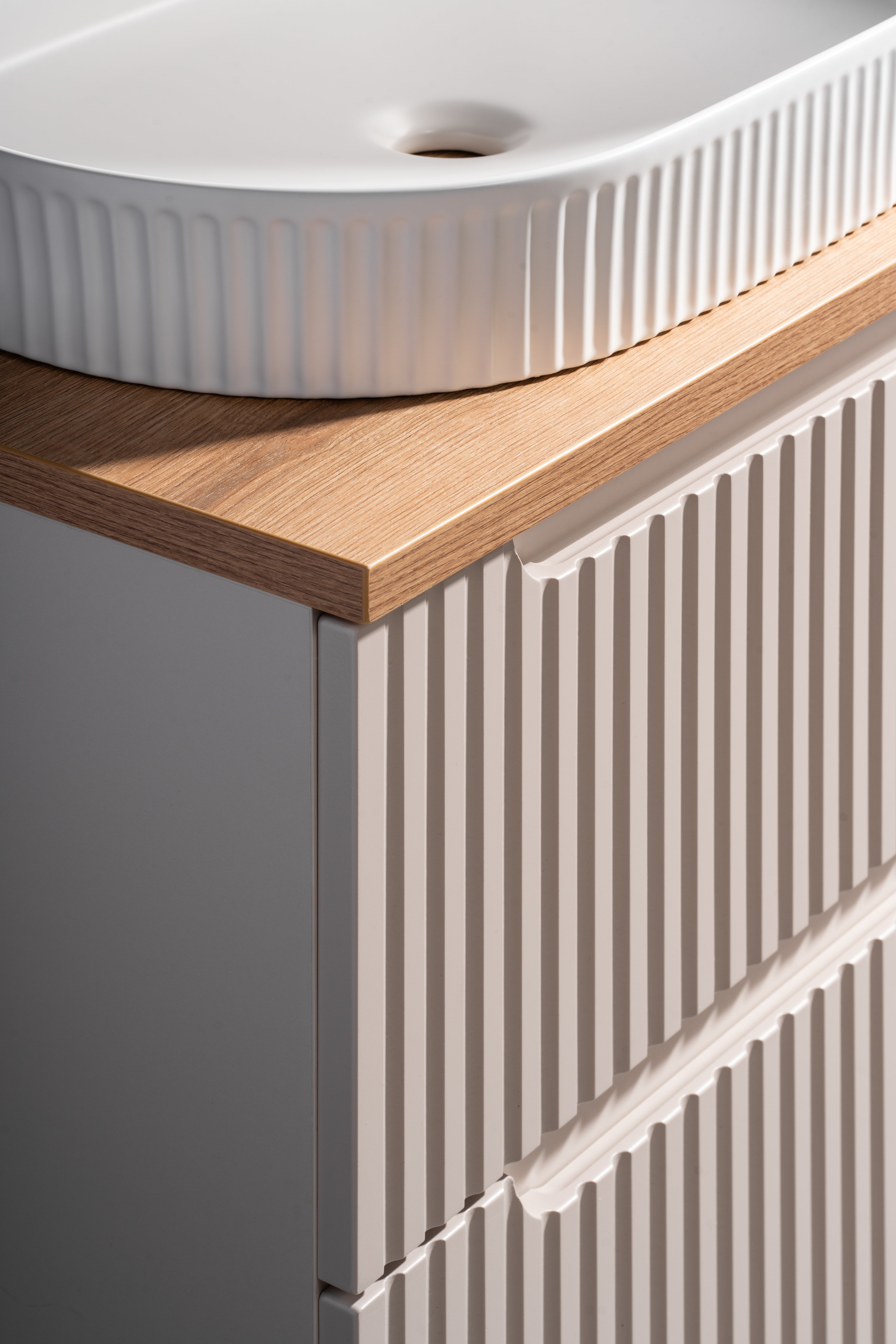 Nova Unterschrank für Waschbecken, 80 cm, 2 Schubladen Kaschmir Matt
