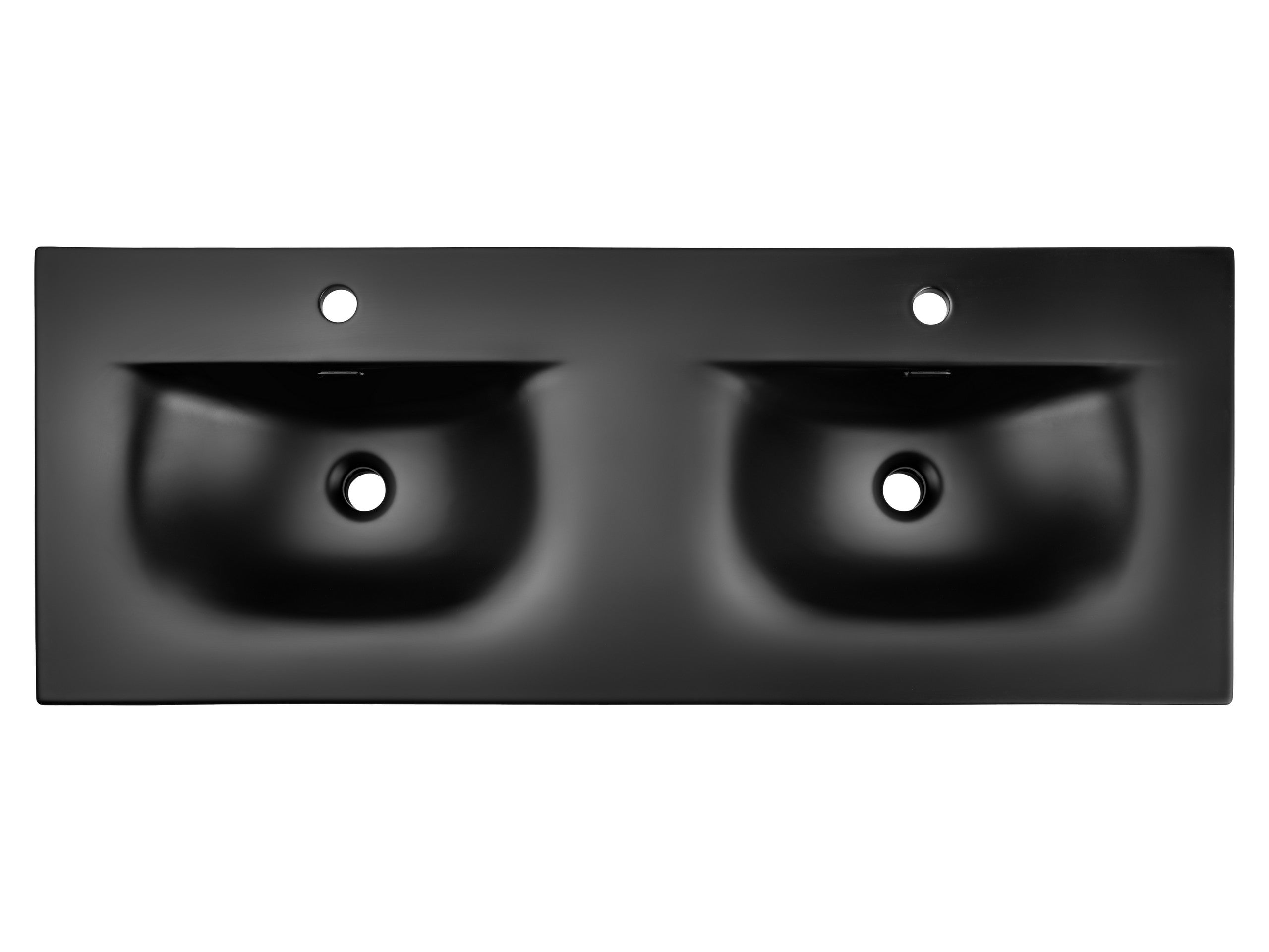 Sky Zweibecken-Möbelwaschtisch, 120 cm Schwarz Matt