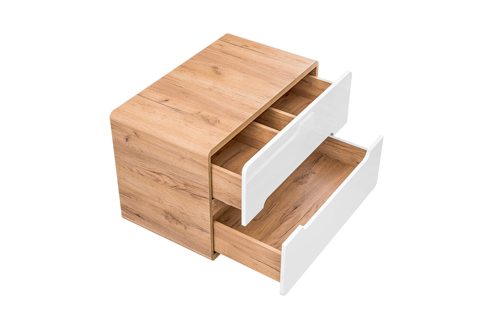 Aruba Unterschrank für Waschbecken, 80 cm, 2 Schubladen Craft Eiche, Weißglanz 80 x 46 x 53 cm